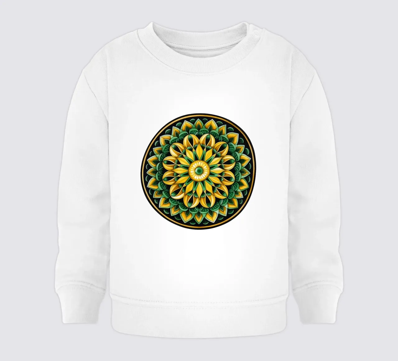 Mandala verde felpa neonato da Spiritual Touch
