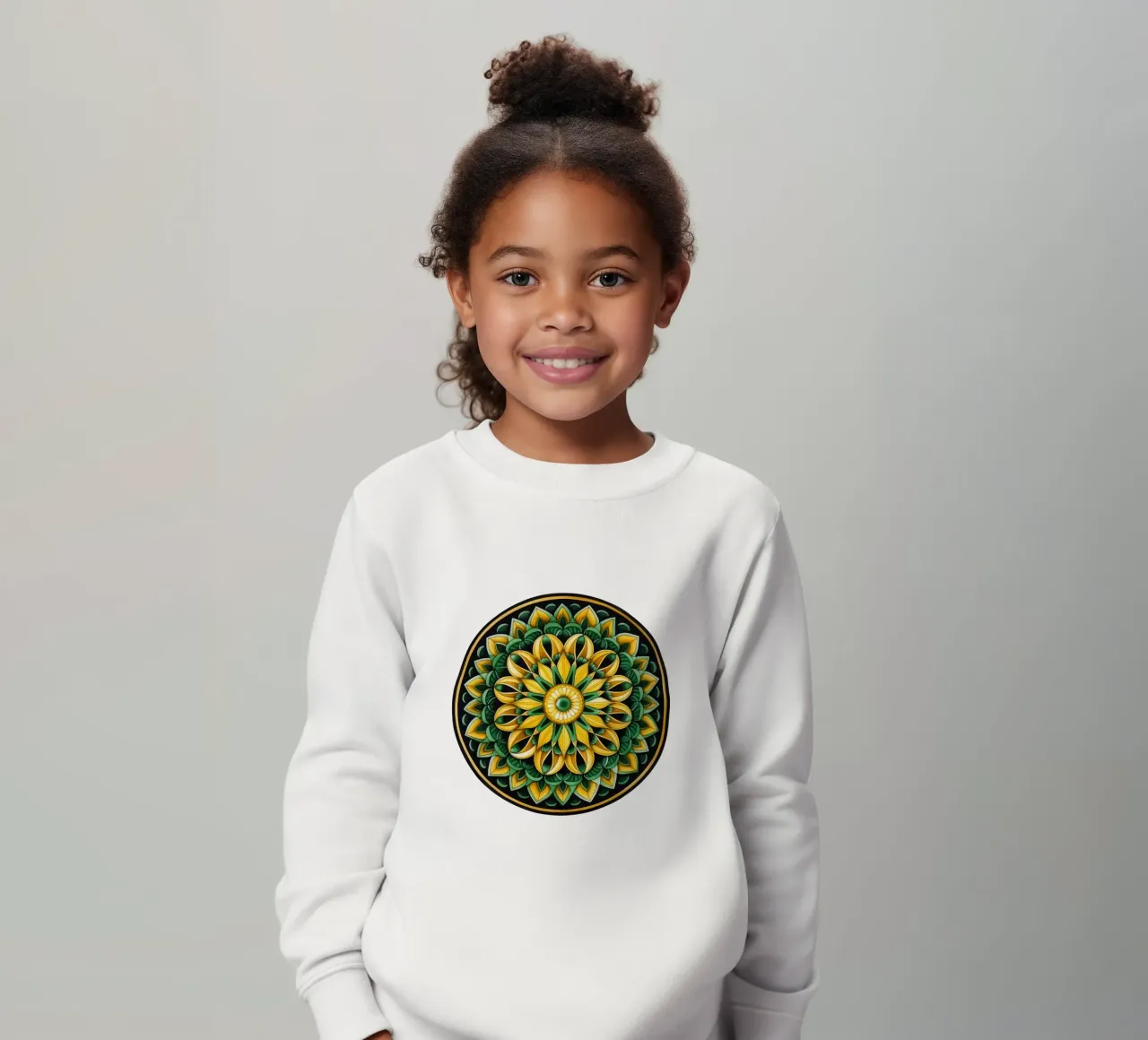Mandala verde felpa bambino da Spiritual Touch