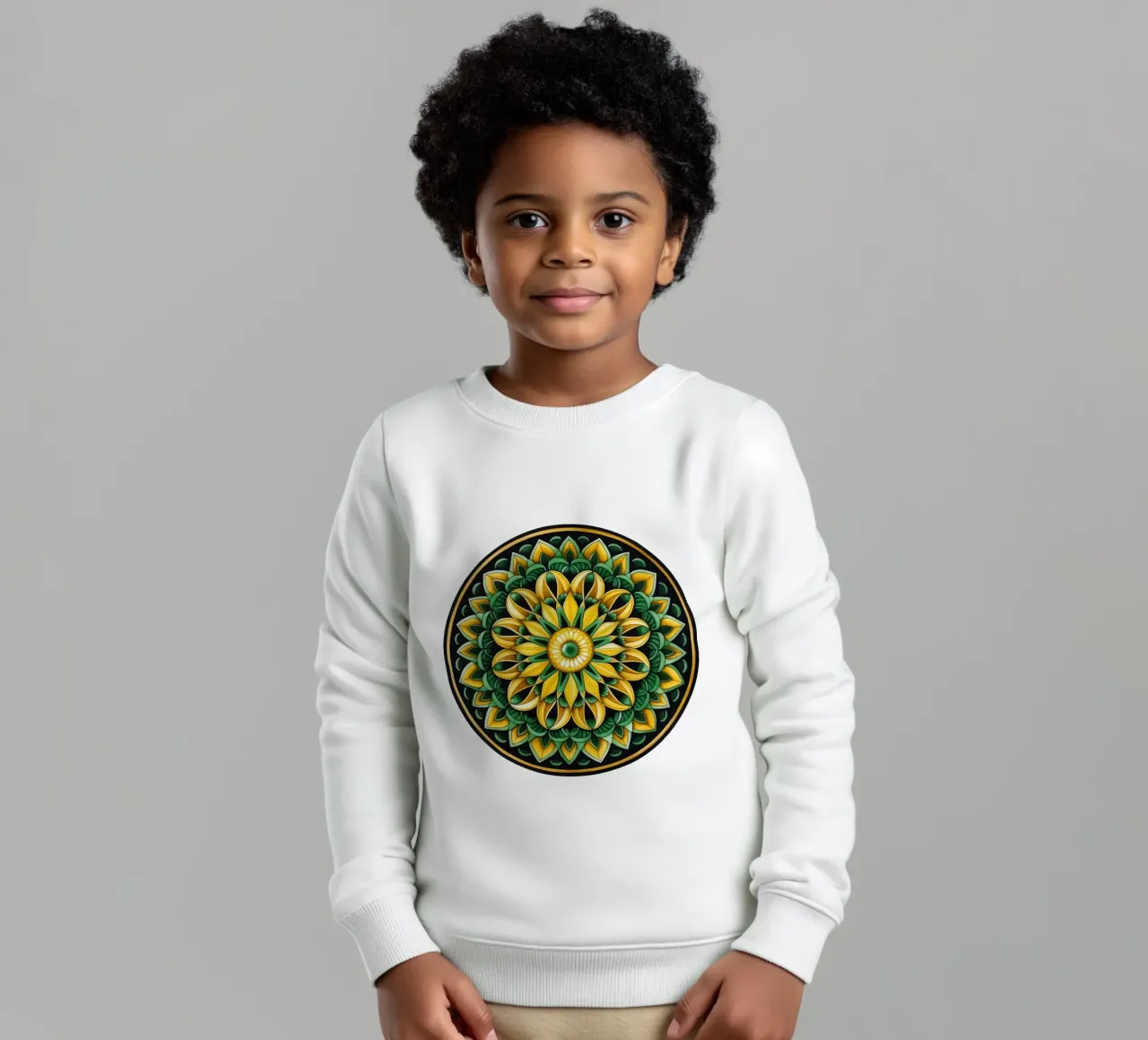 Mandala verde felpa bambino da Spiritual Touch