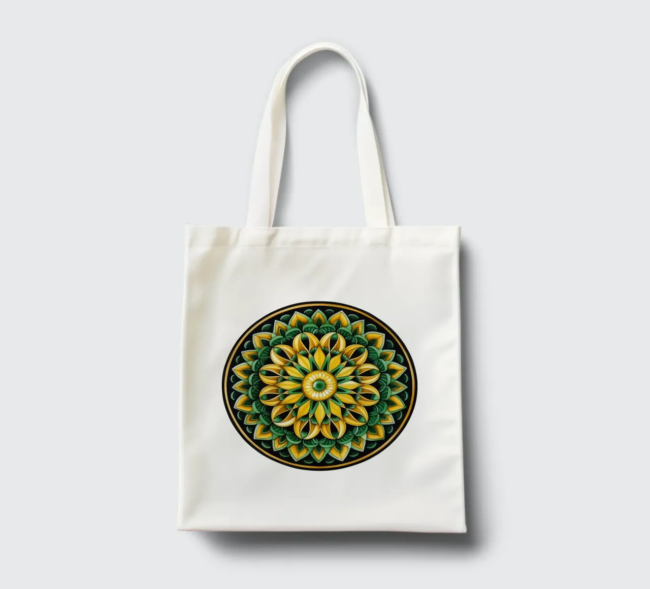 Mandala verde borsa in juta da Spiritual Touch