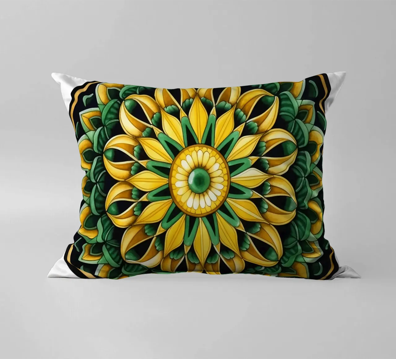 Mandala verde cuscino da Spiritual Touch