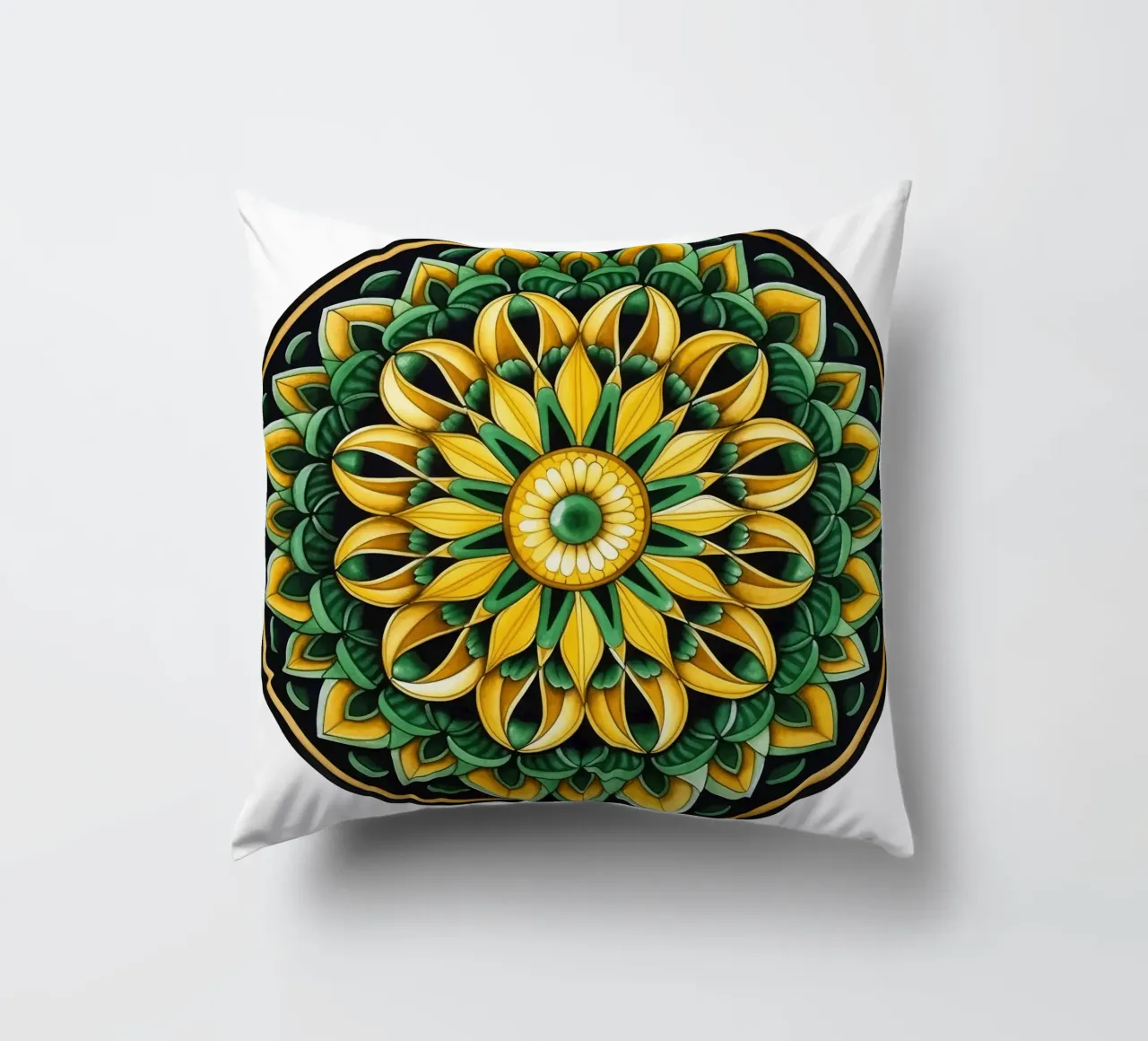 Mandala verde cuscino da Spiritual Touch