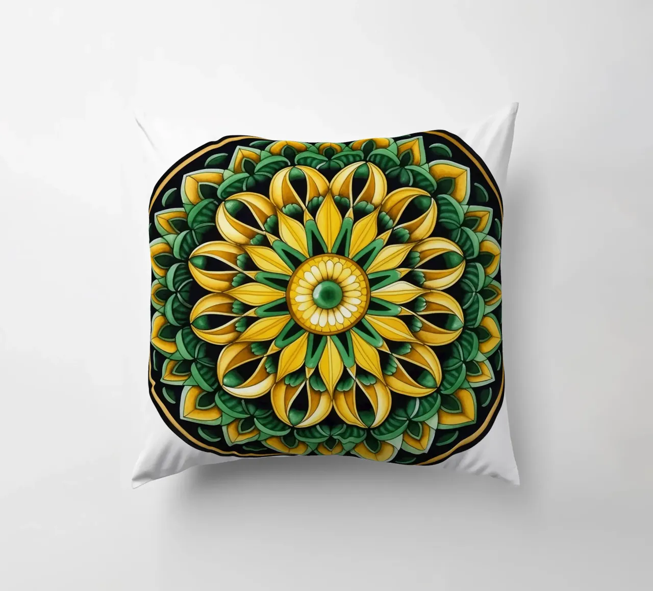 Mandala verde cuscino da Spiritual Touch