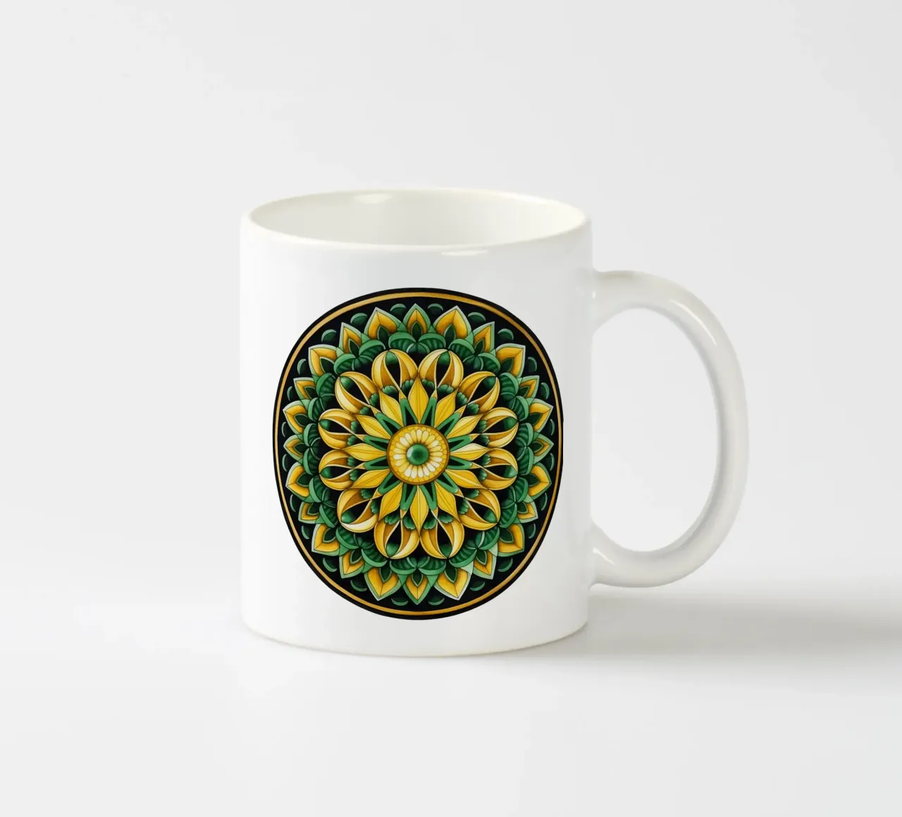 Mandala verde tazza in ceramica da Spiritual Touch
