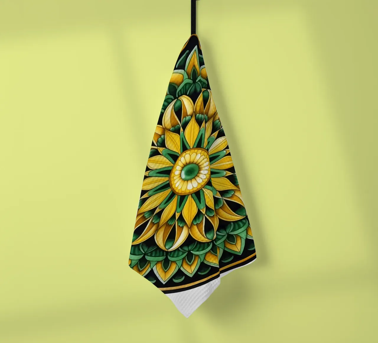 Mandala verde canovaccio da cucina da Spiritual Touch