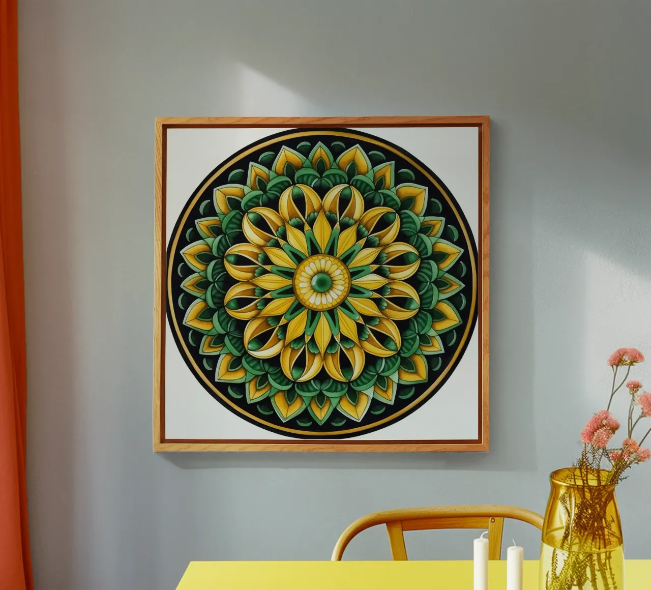 Mandala verde plexiglass da Spiritual Touch