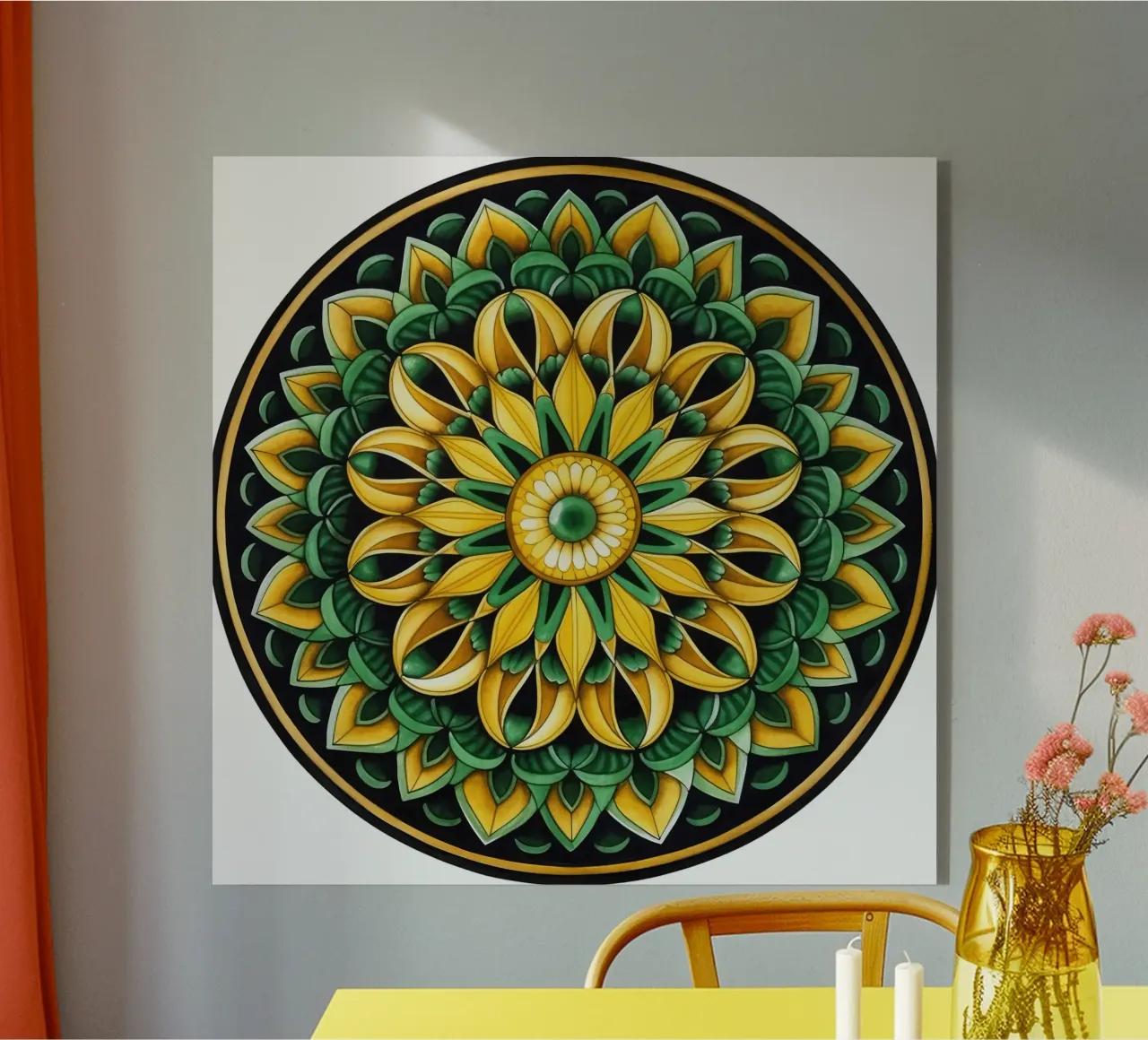 Mandala verde plexiglass da Spiritual Touch