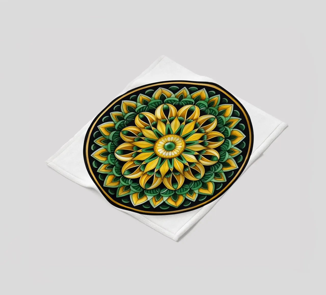 Mandala verde coperta in pile da Spiritual Touch