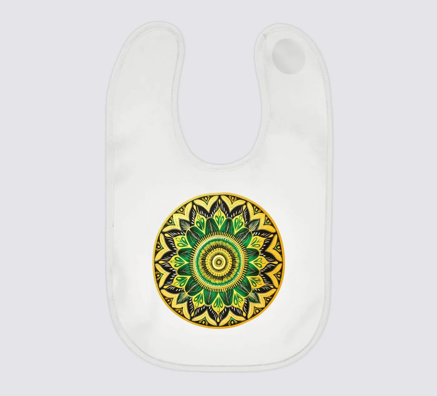 Green Mandala baby bib by Spiritual Touch