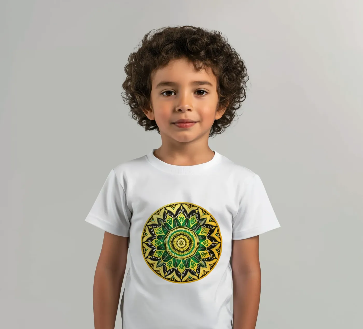 Mandala verde t-shirt bambini da Spiritual Touch