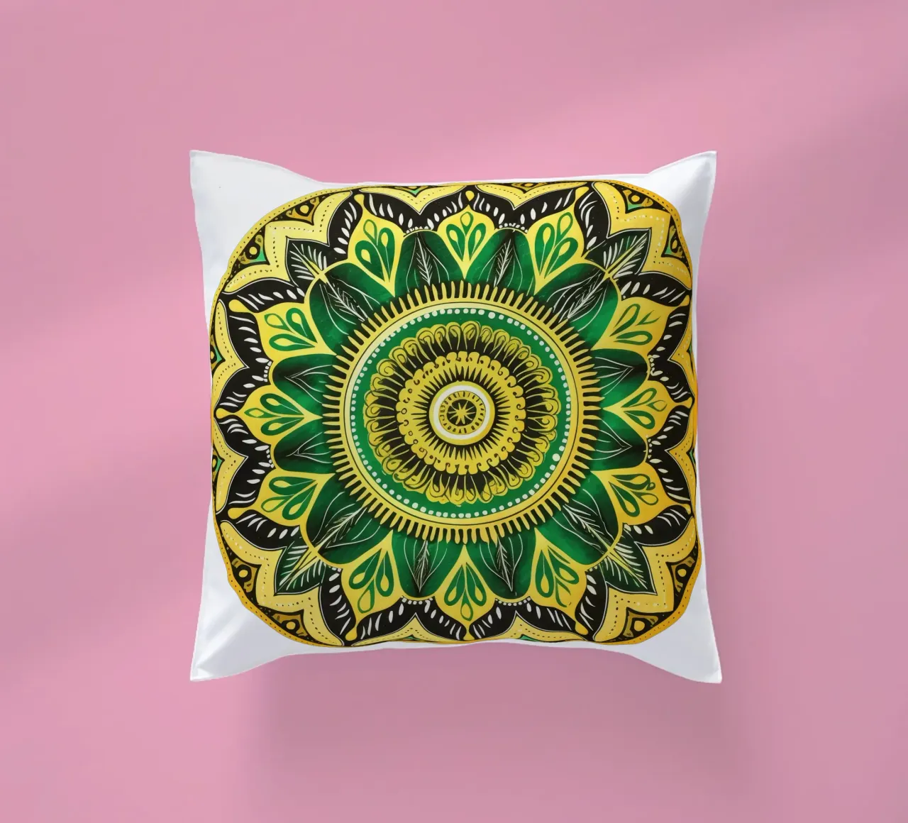 Mandala verde cuscino da Spiritual Touch