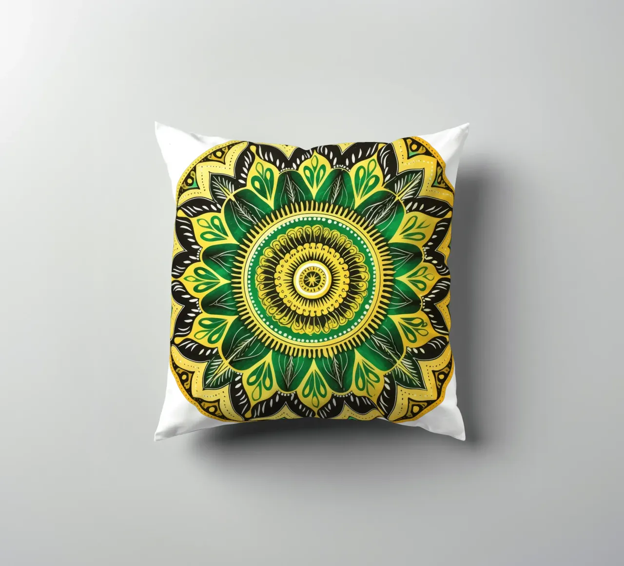 Mandala verde cuscino da Spiritual Touch