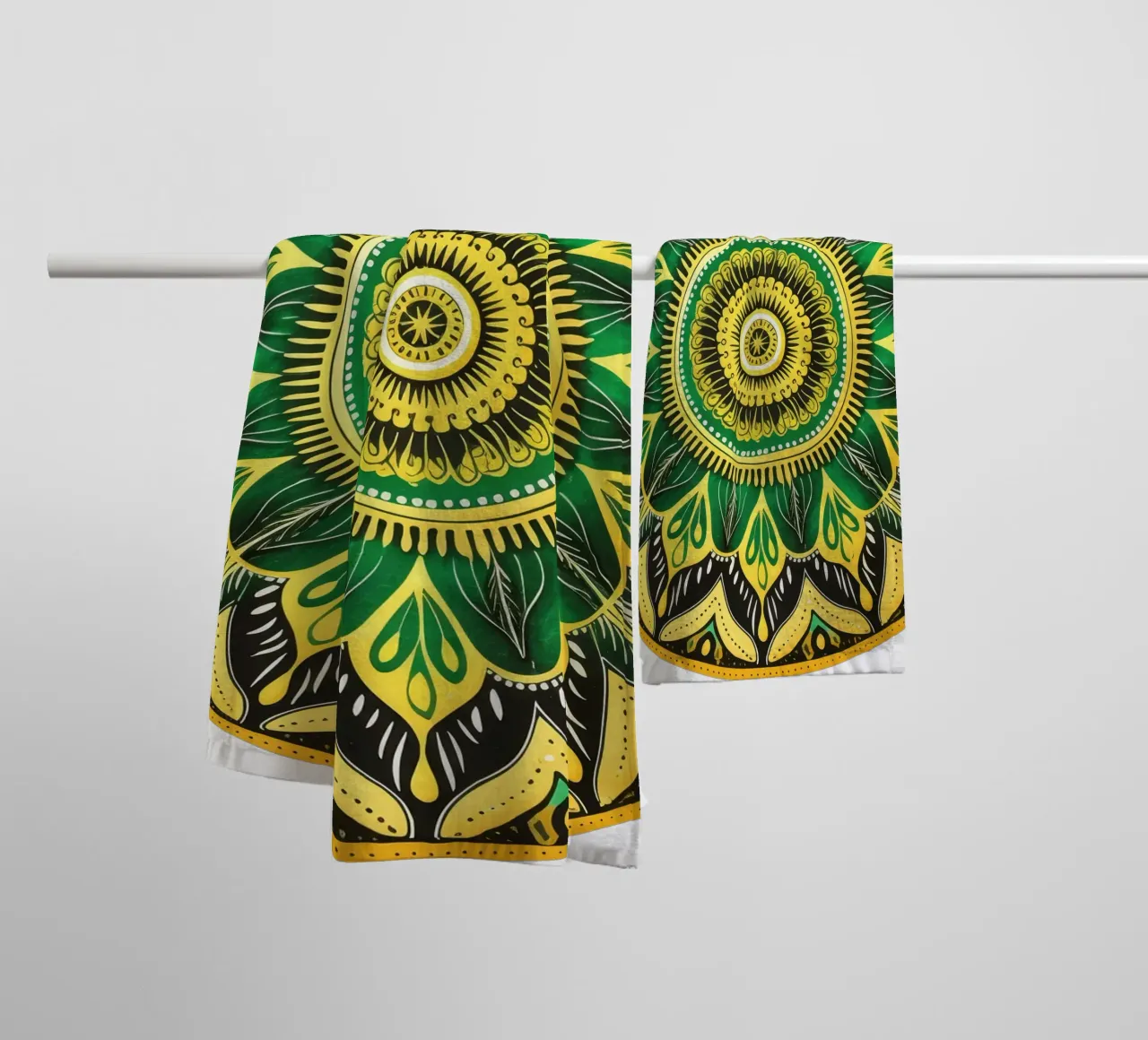Mandala vert serviette de bain de Spiritual Touch
