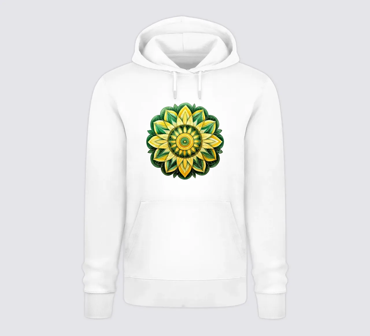 Mandala verde felpa con cappuccio da Spiritual Touch