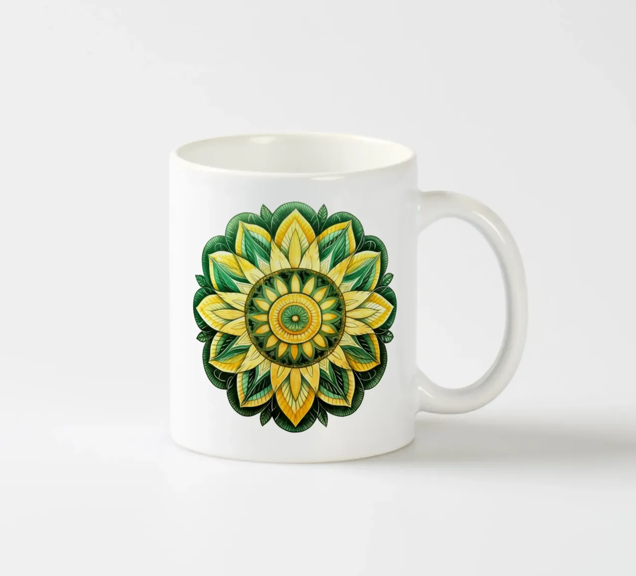 Mandala verde tazza in ceramica da Spiritual Touch