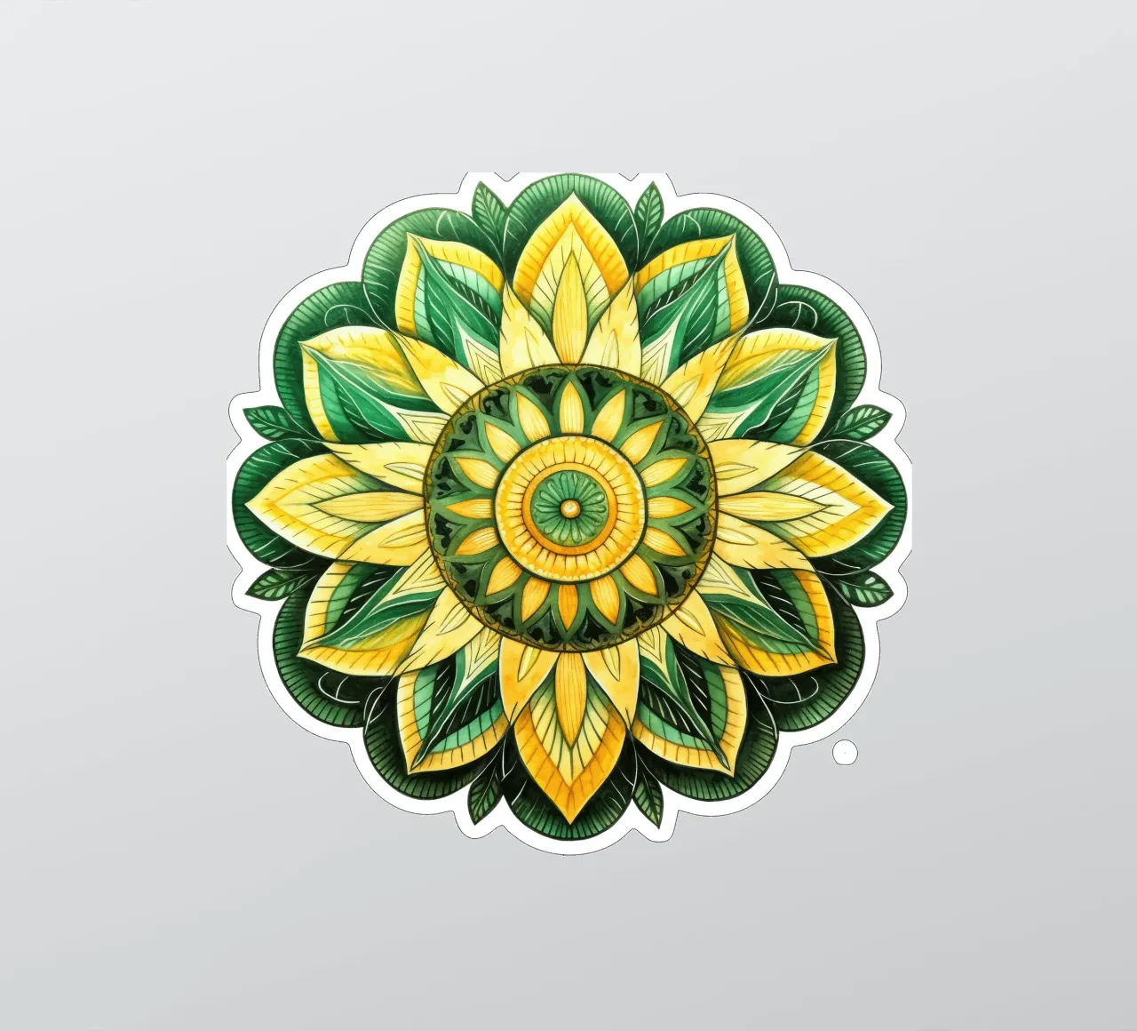 Grünes Mandala Sticker von Spiritual Touch