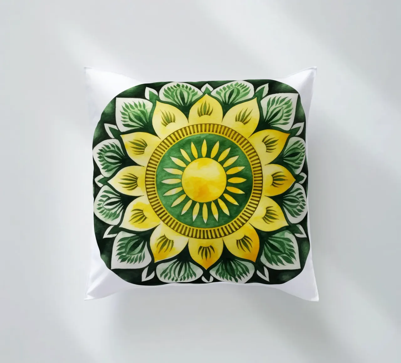 Mandala verde cuscino da Spiritual Touch
