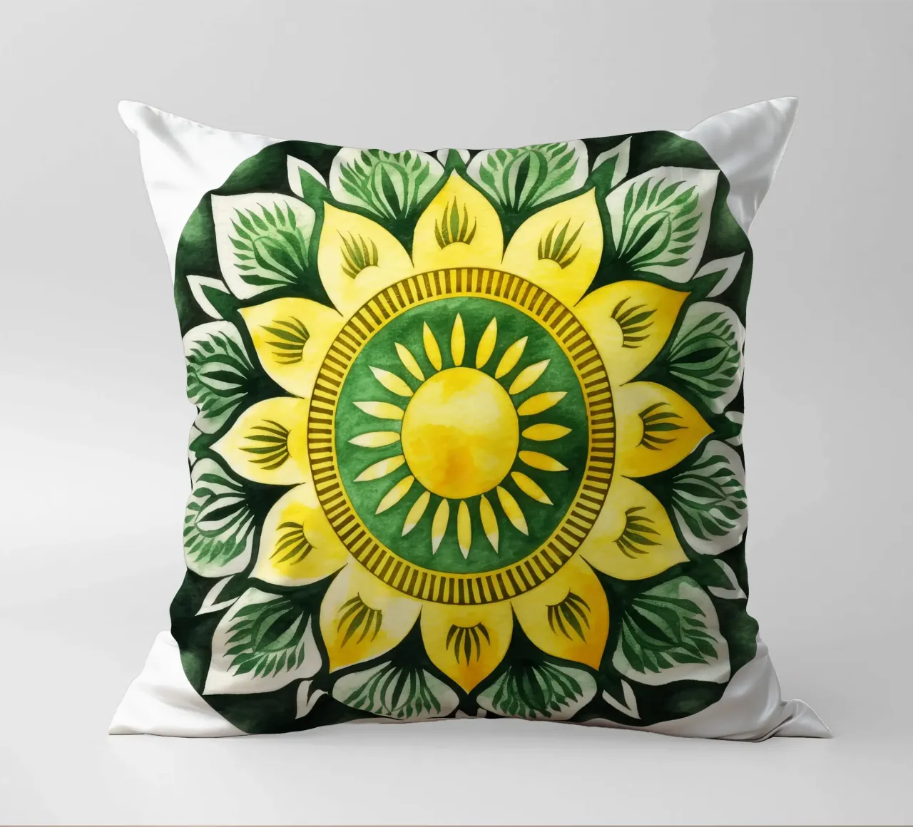 Mandala verde cuscino da Spiritual Touch