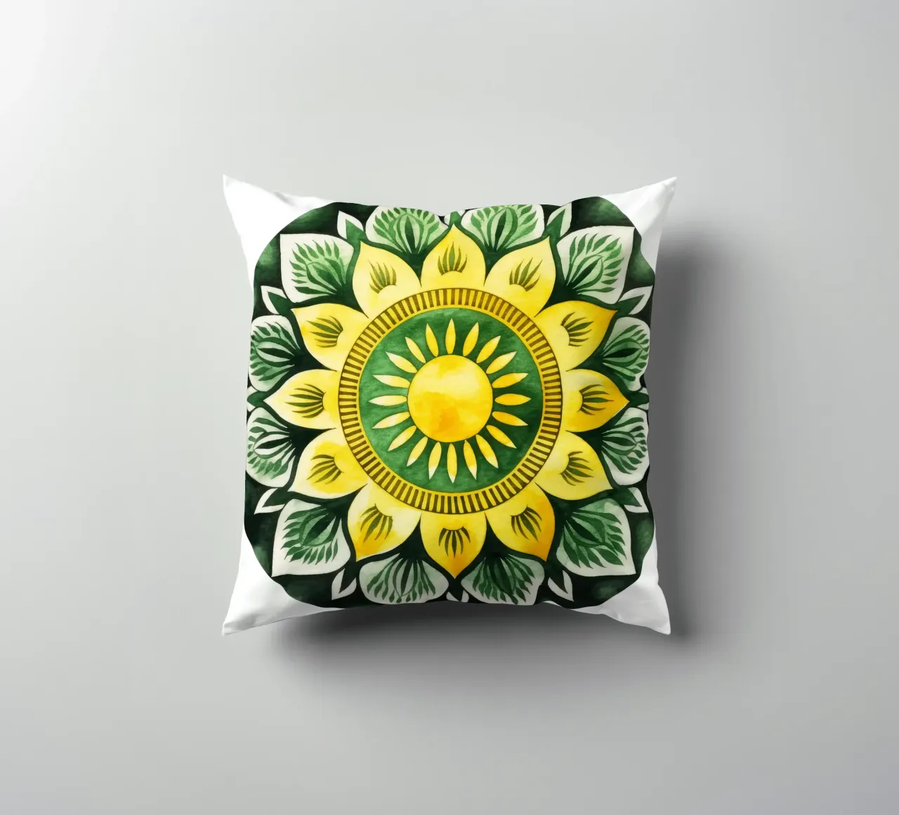 Mandala verde cuscino da Spiritual Touch