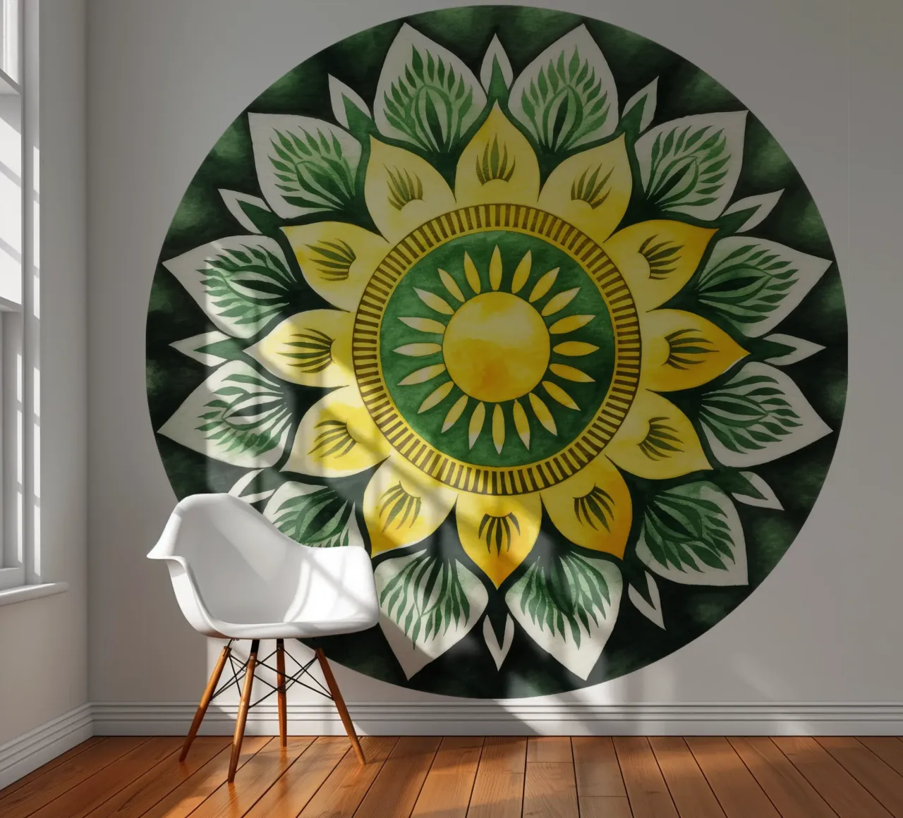Mandala vert papier peint photo de Spiritual Touch