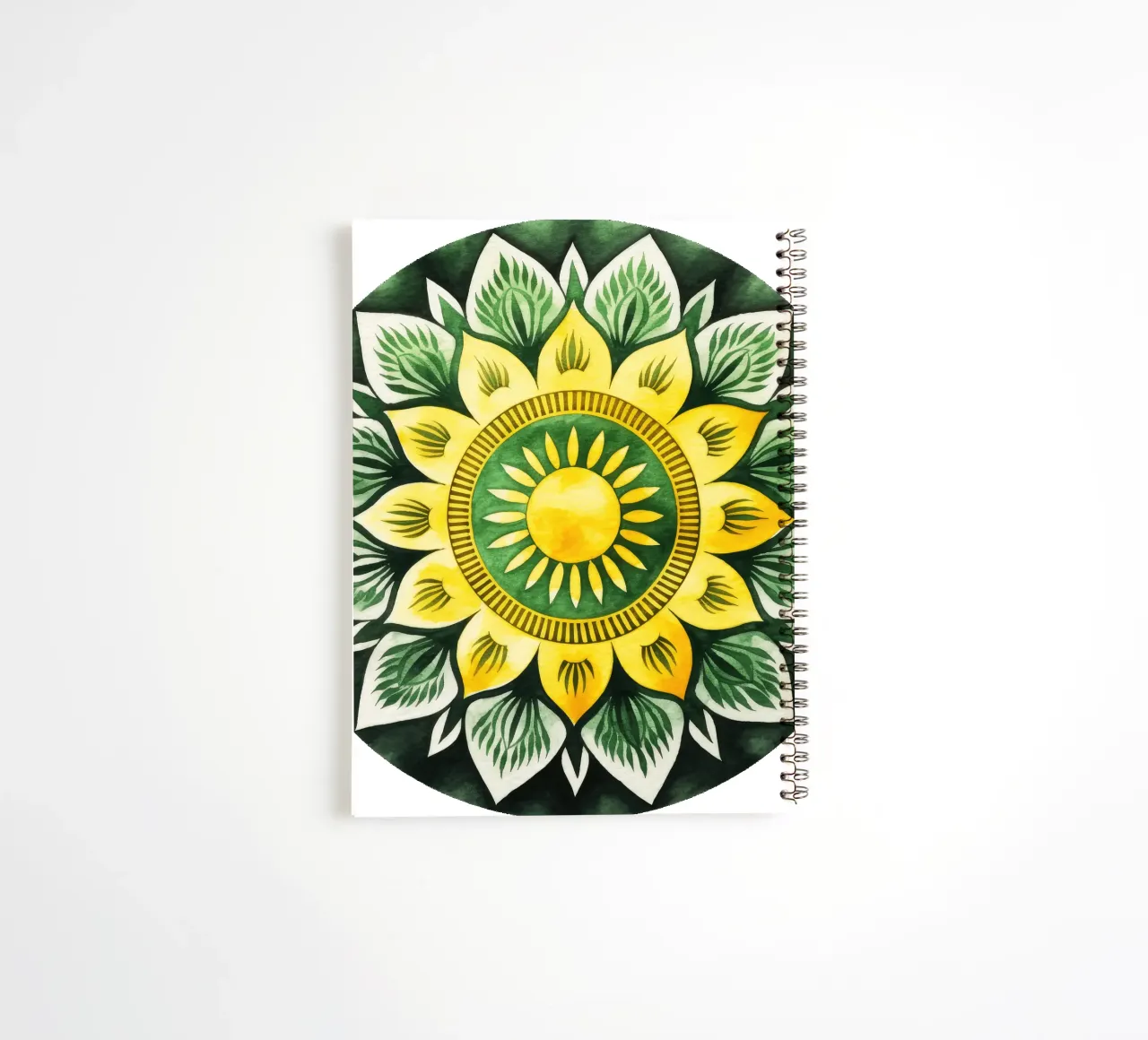 Green Mandala spiral notebook by Spiritual Touch