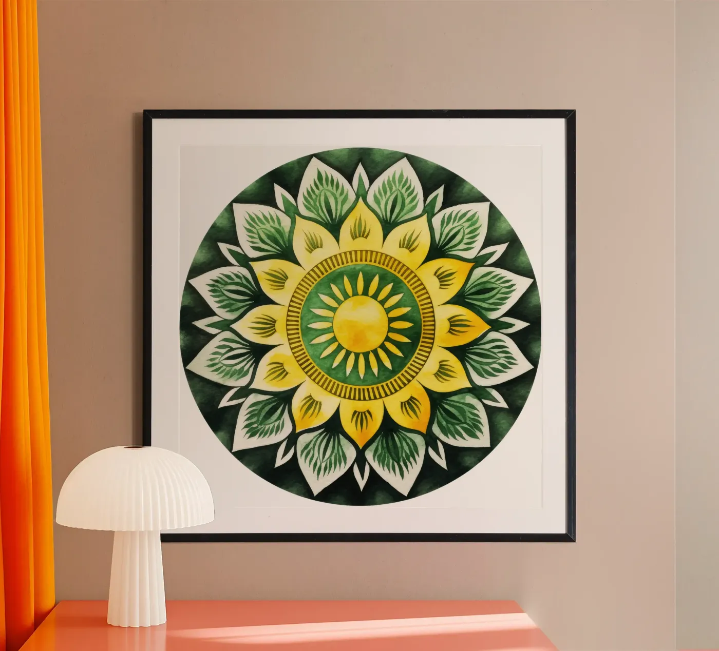 Green Mandala poster da Spiritual Touch