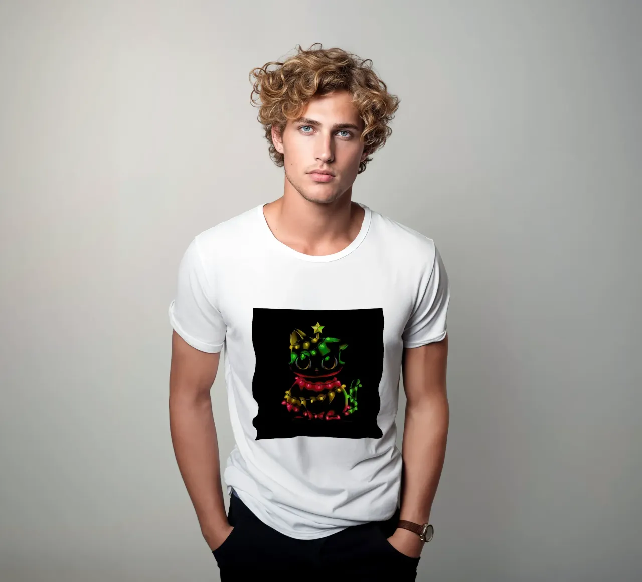 Meow Catmas Lights t-shirt da Tobe Fonseca