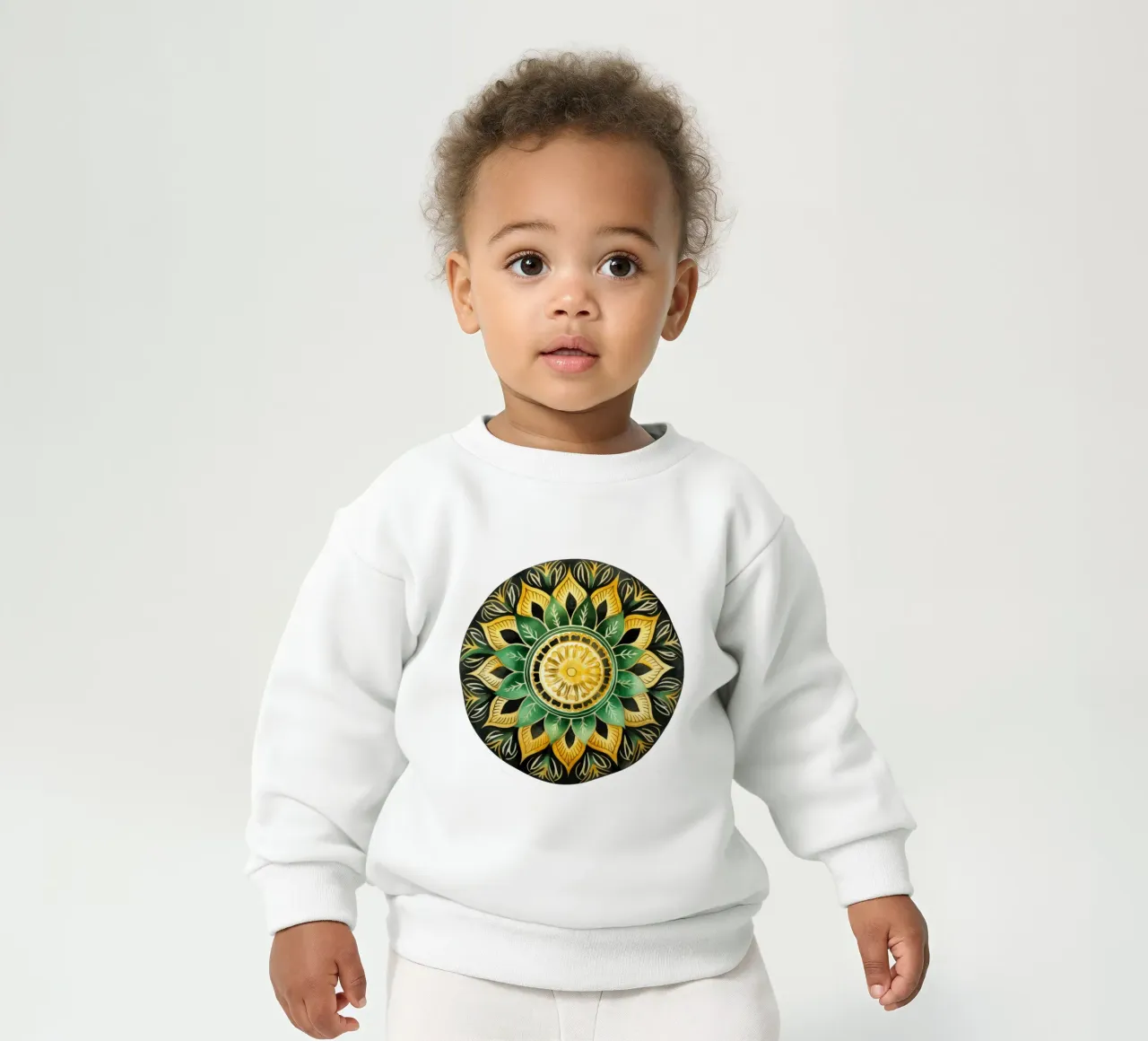 Mandala verde felpa neonato da Spiritual Touch