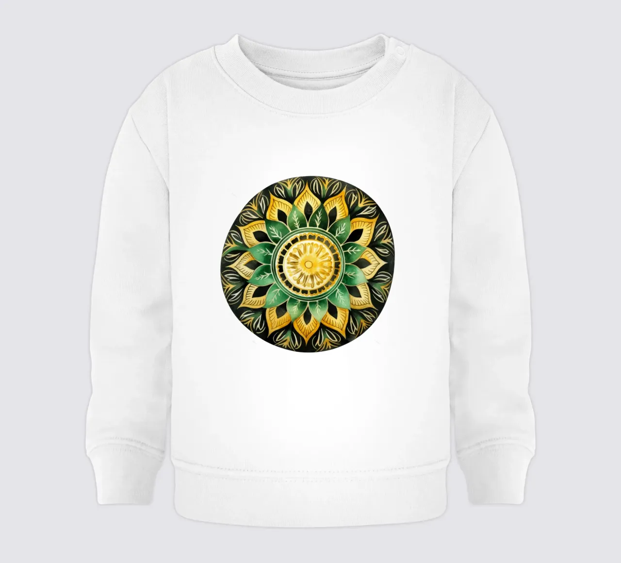 Mandala verde felpa neonato da Spiritual Touch