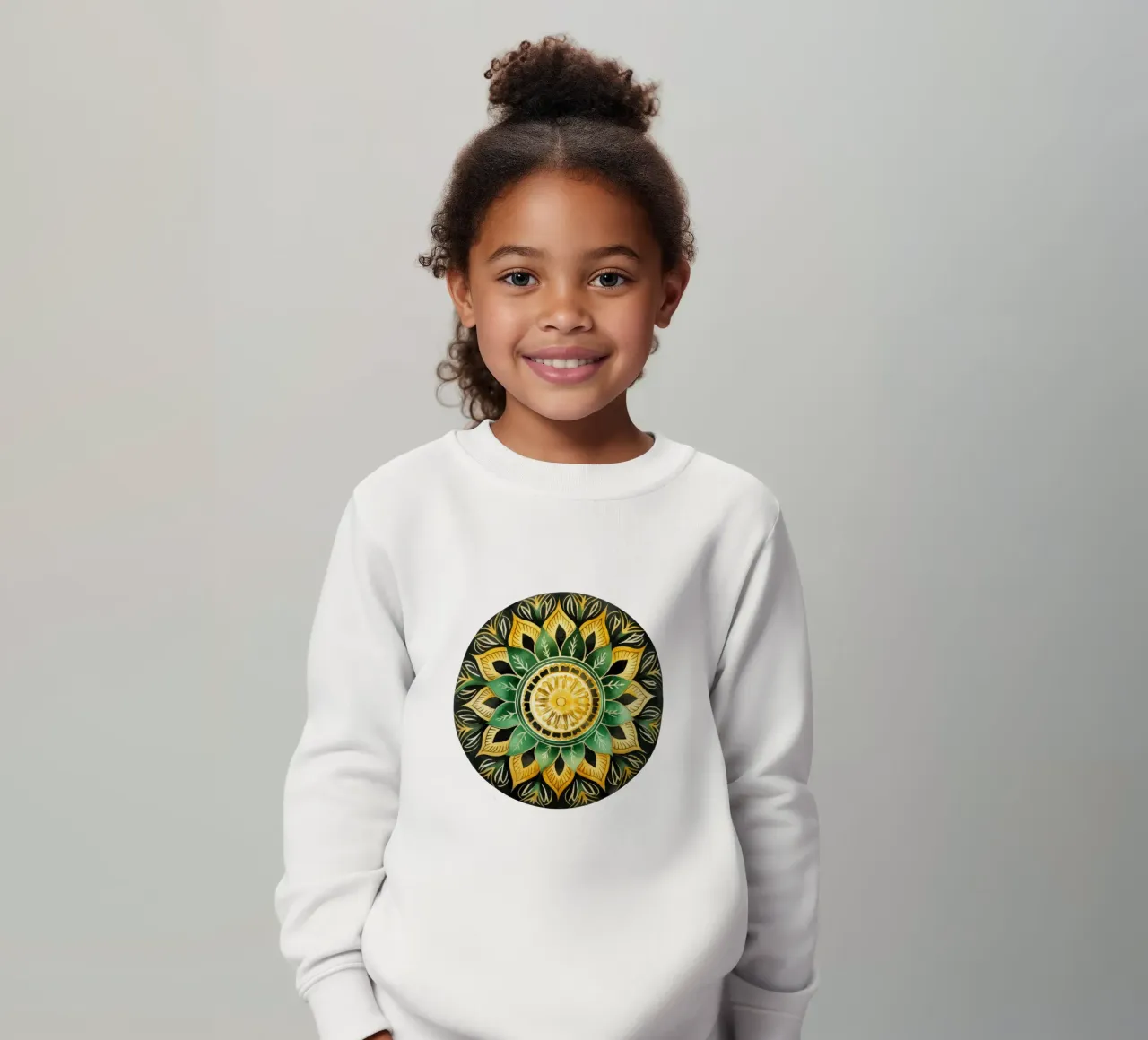 Mandala verde felpa bambino da Spiritual Touch