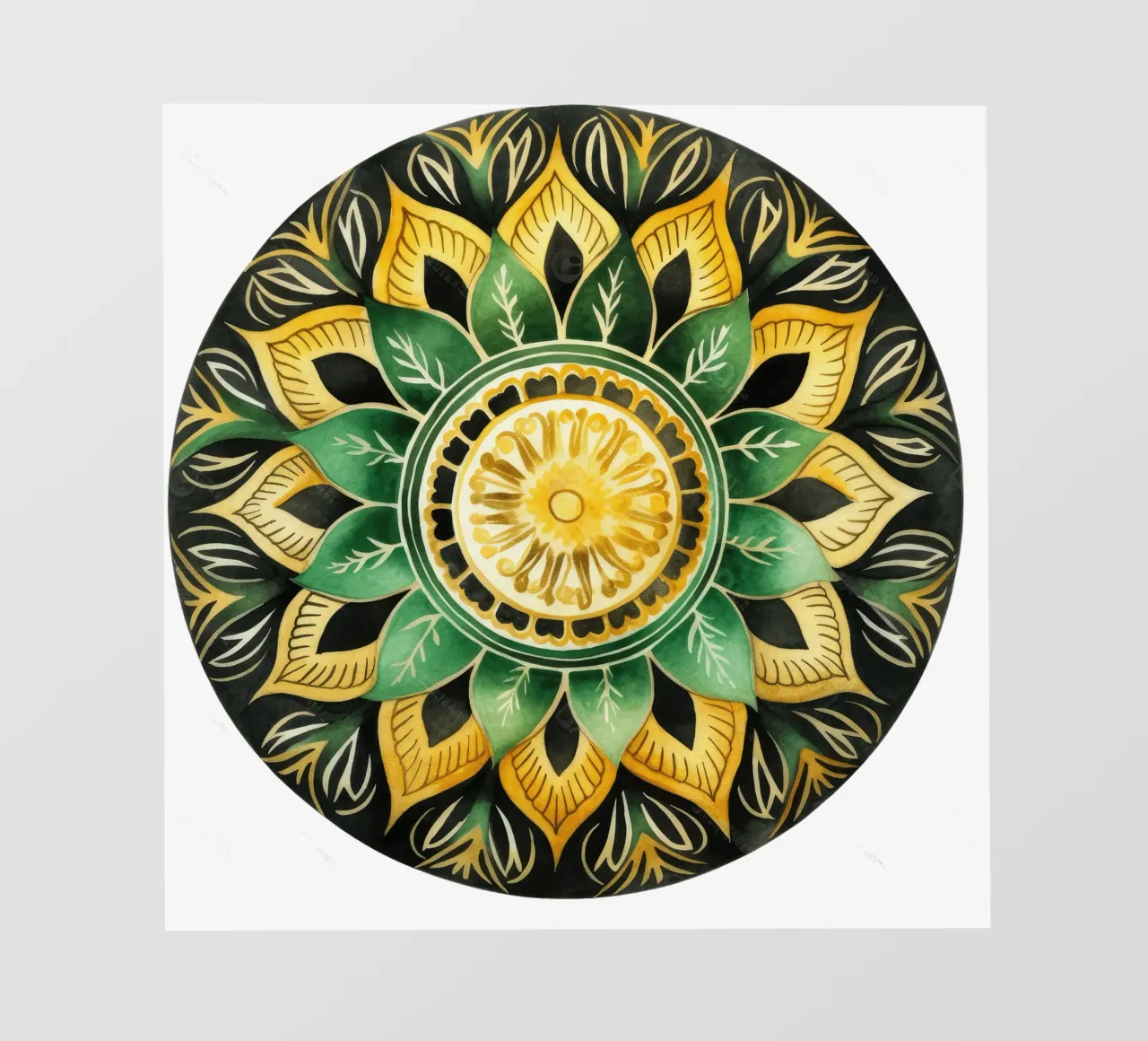 Mandala verde telo in pvc da Spiritual Touch