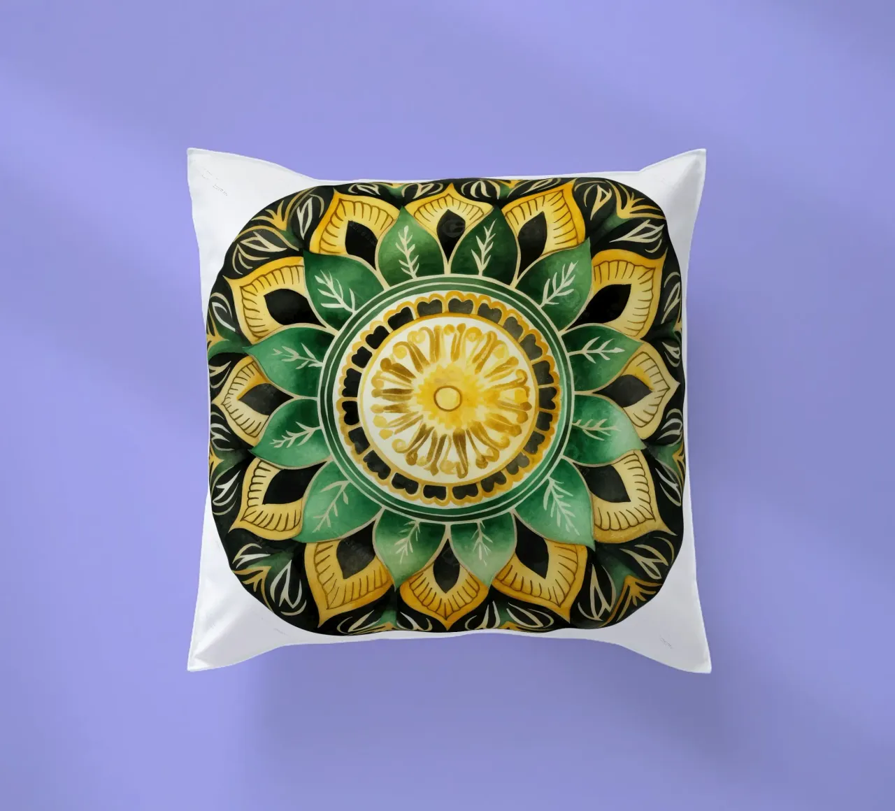 Mandala verde cuscino da Spiritual Touch