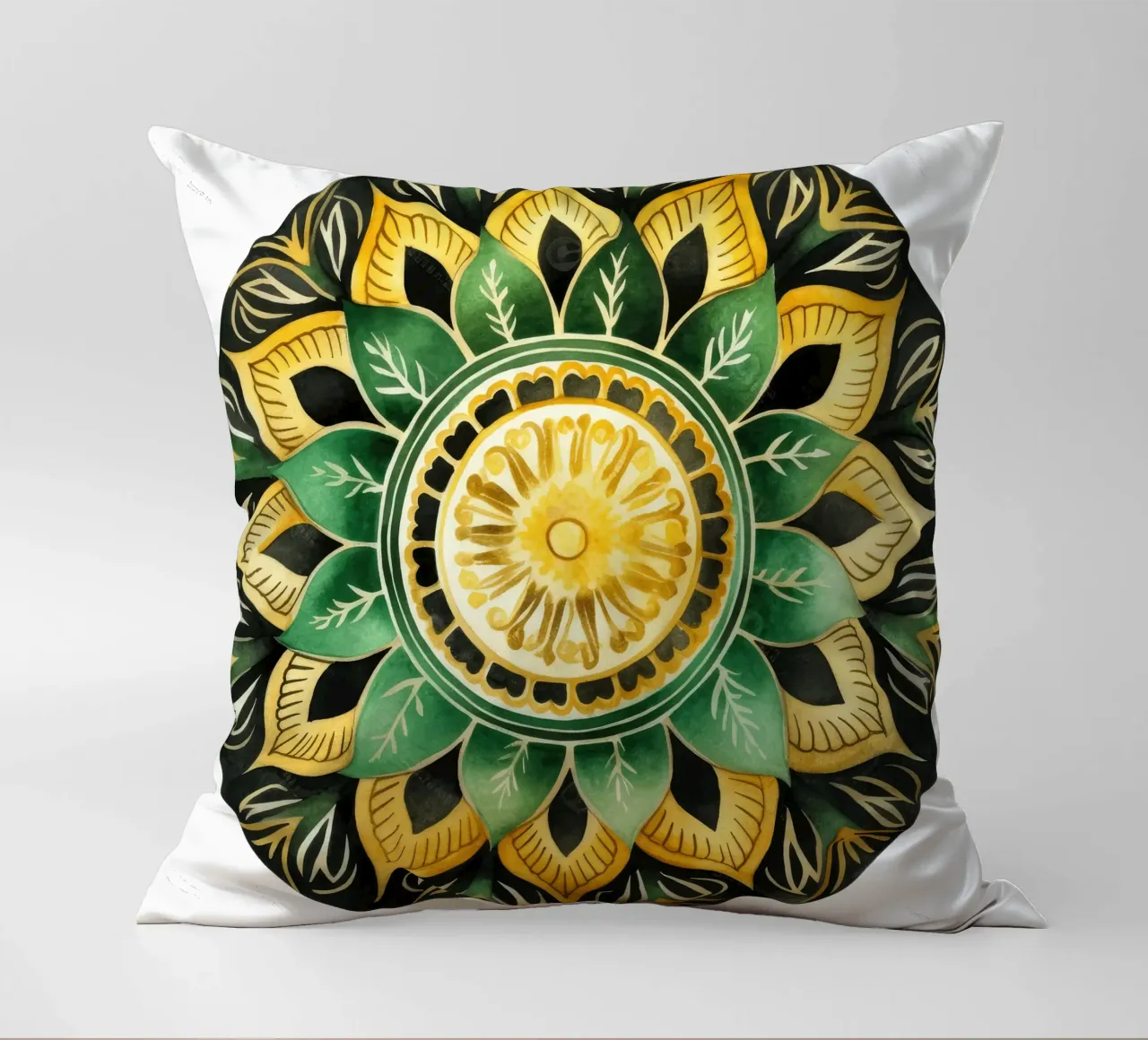 Mandala verde cuscino da Spiritual Touch