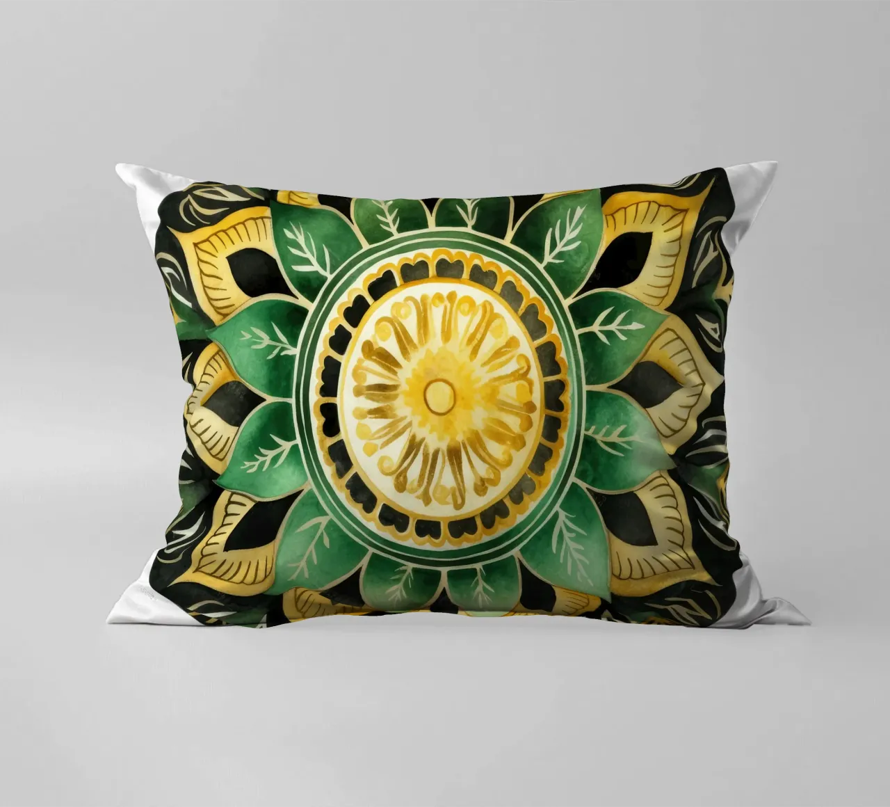 Mandala verde cuscino da Spiritual Touch