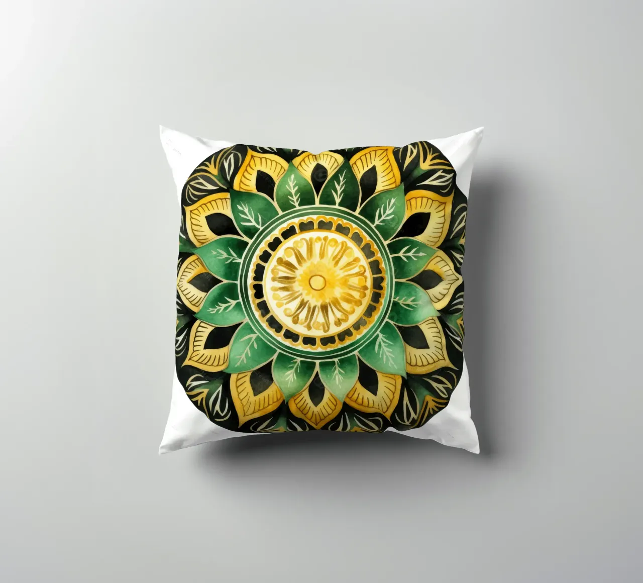 Mandala verde cuscino da Spiritual Touch