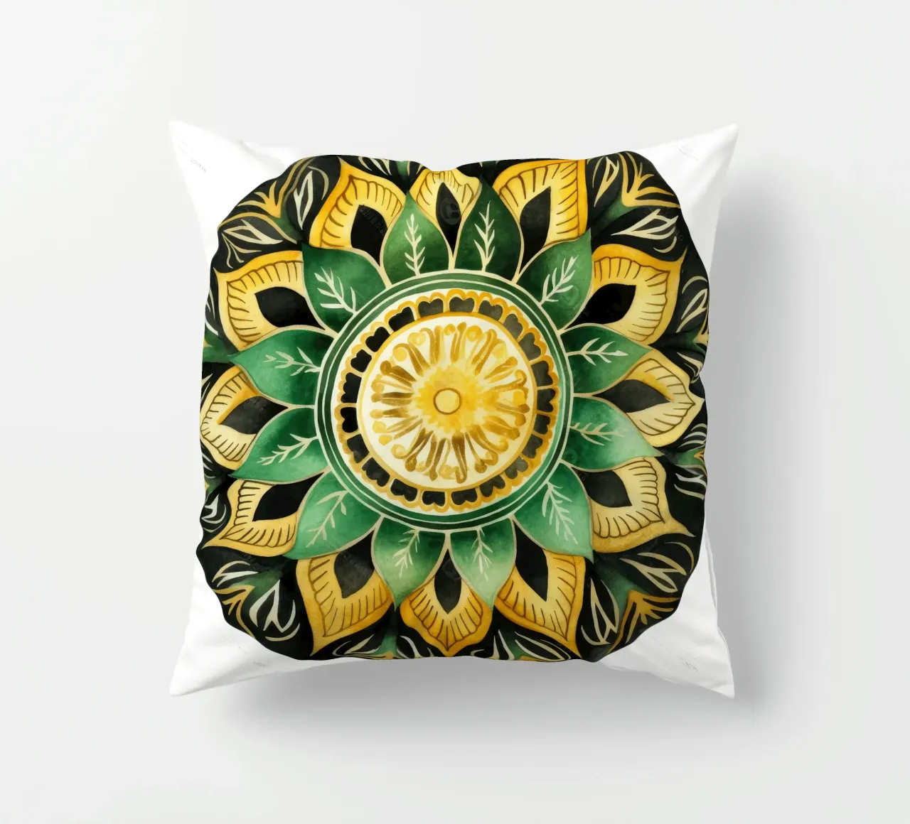 Mandala verde cuscino da Spiritual Touch