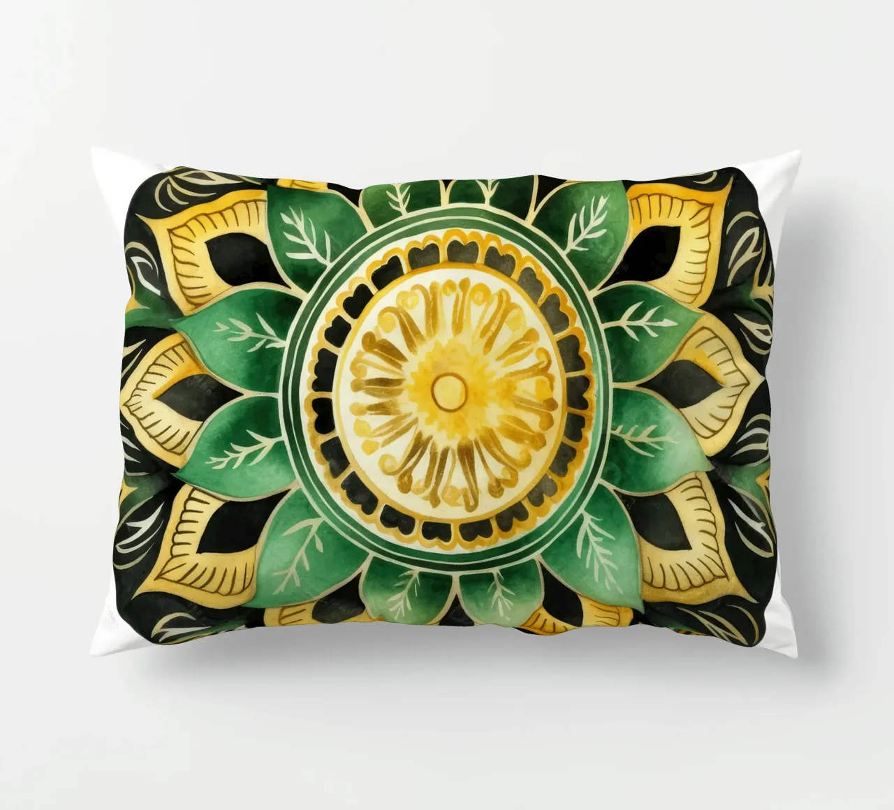 Mandala verde cuscino da Spiritual Touch