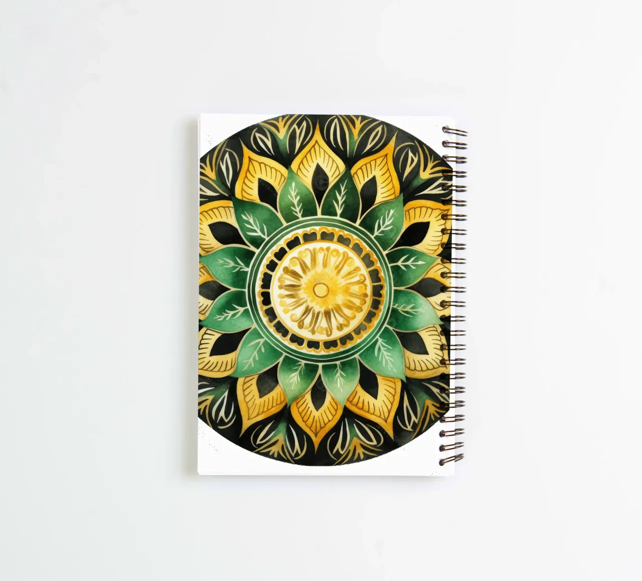 Green Mandala spiral notebook by Spiritual Touch