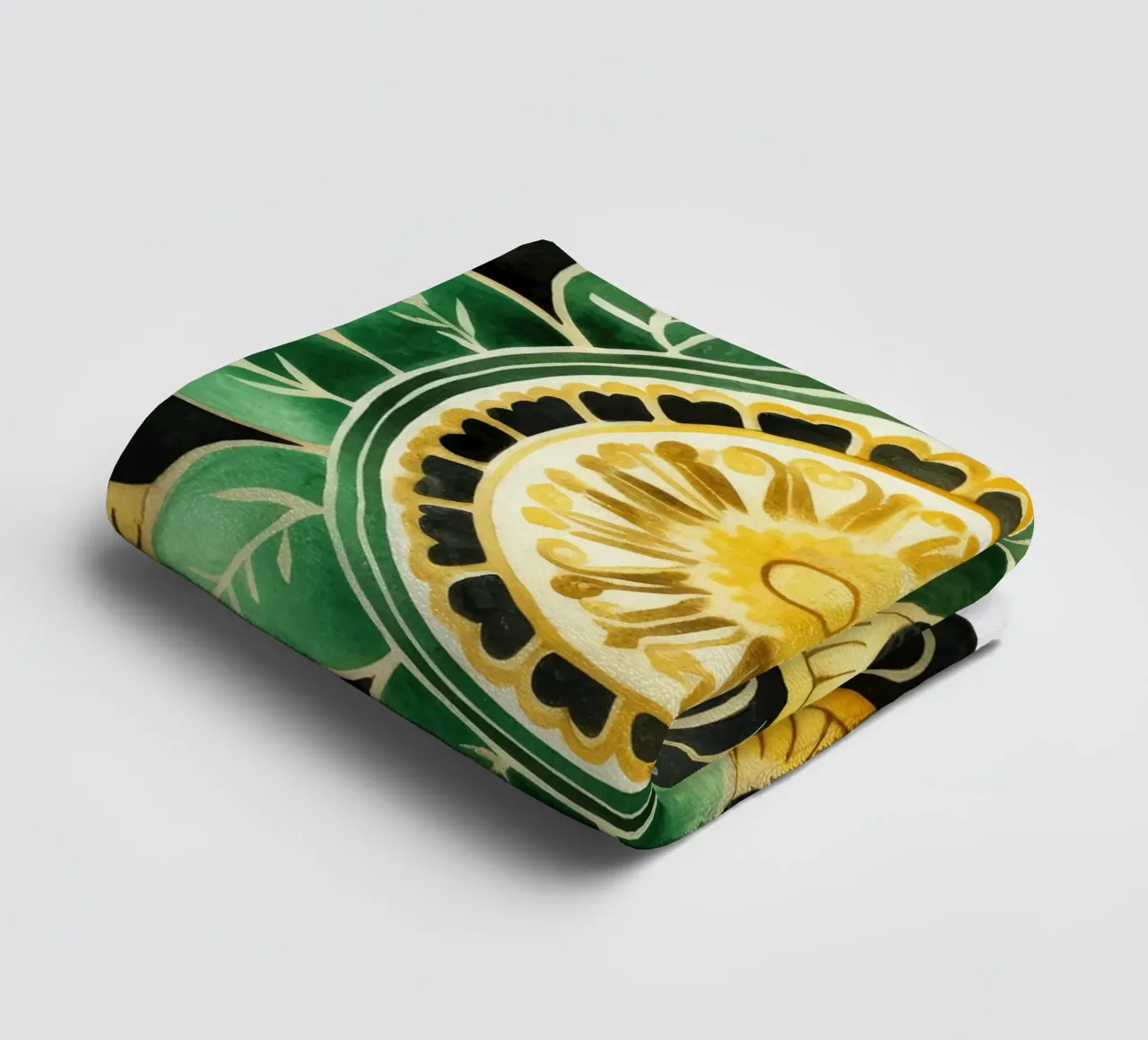 Mandala verde asciugamano da bagno da Spiritual Touch