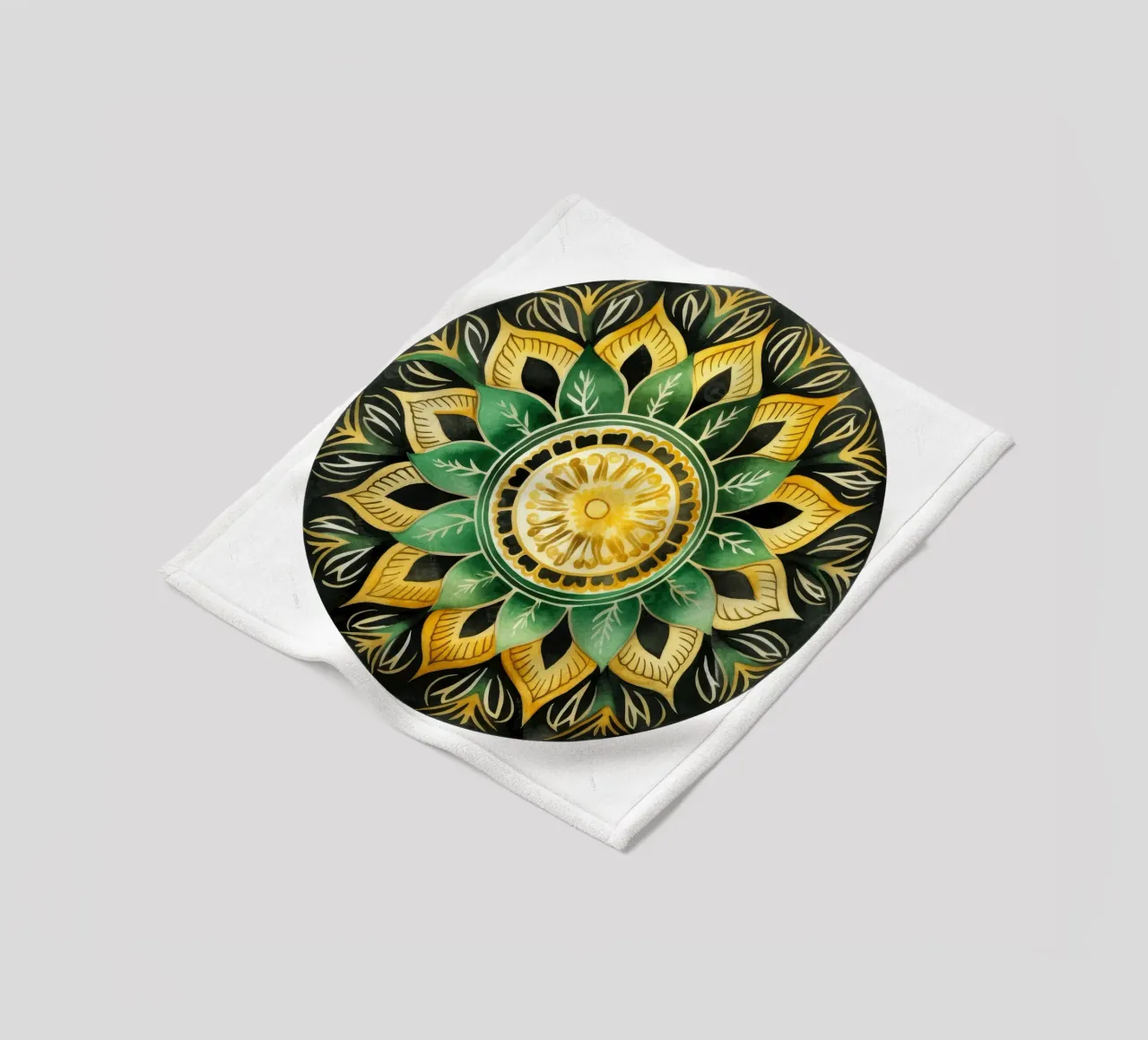 Mandala verde coperta in pile da Spiritual Touch