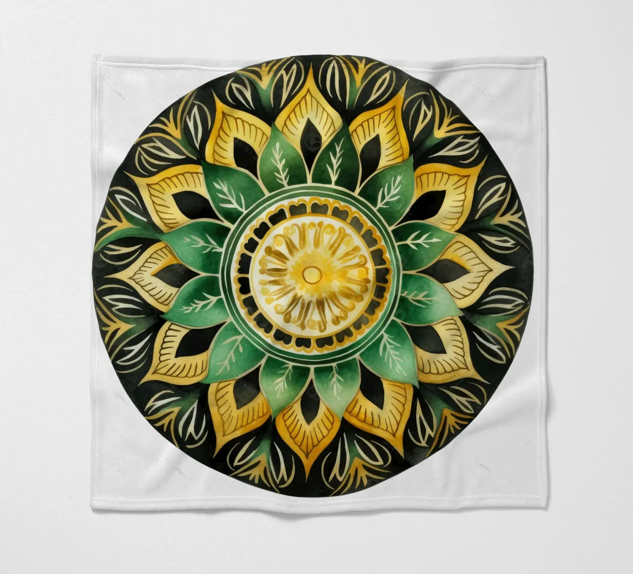 Mandala verde coperta in pile da Spiritual Touch