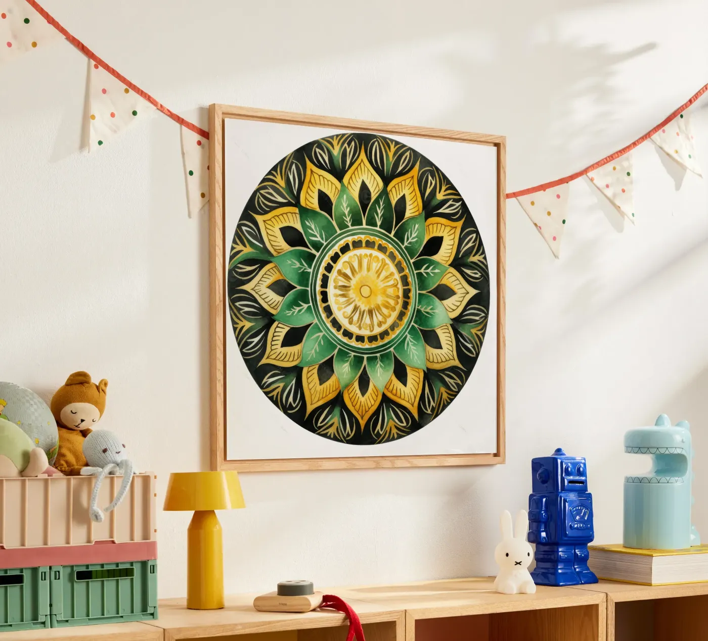 Green Mandala acryl van Spiritual Touch