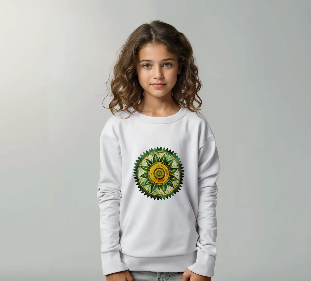 Mandala verde felpa bambino da Spiritual Touch