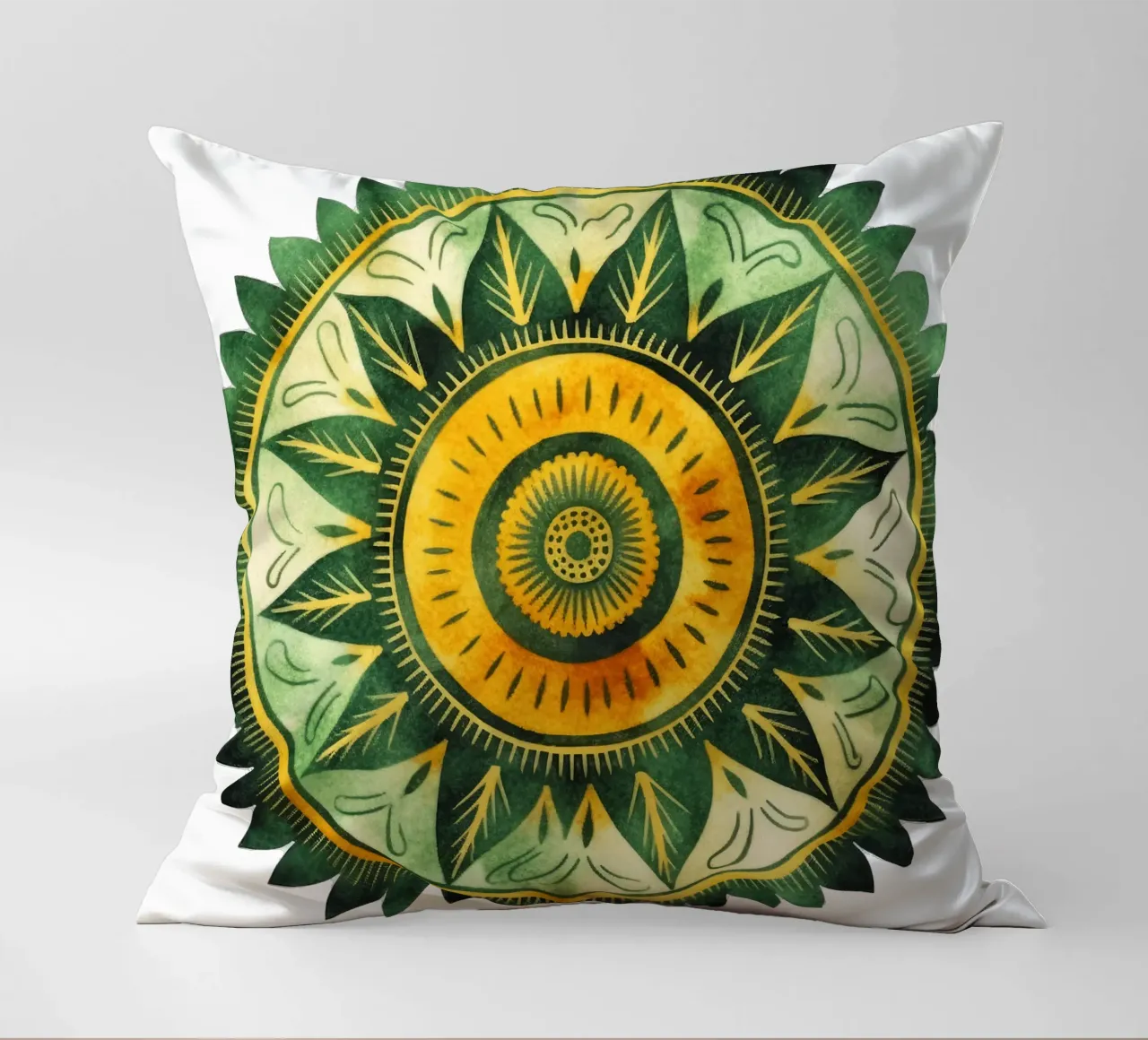 Mandala verde cuscino da Spiritual Touch