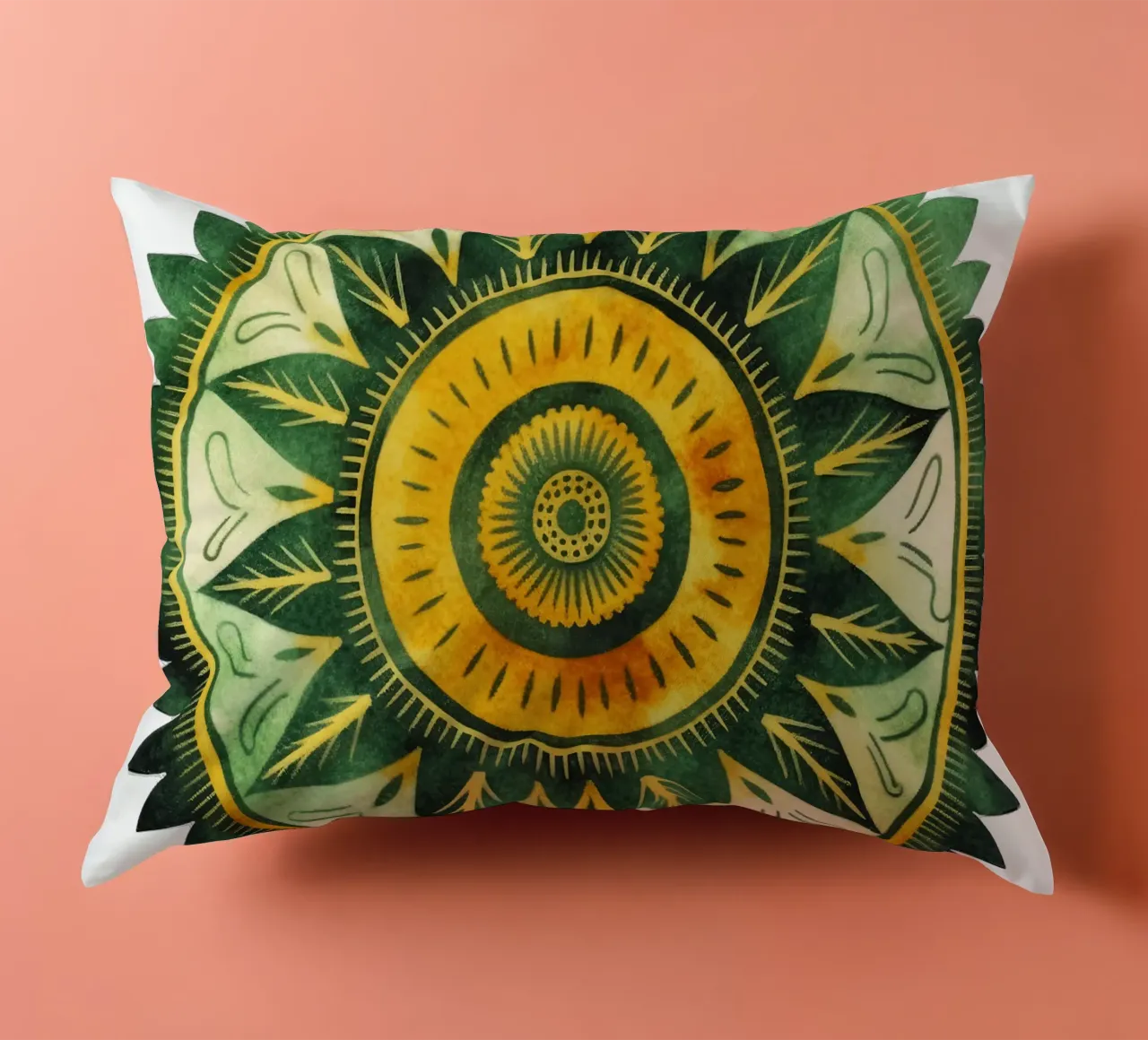 Mandala verde cuscino da Spiritual Touch