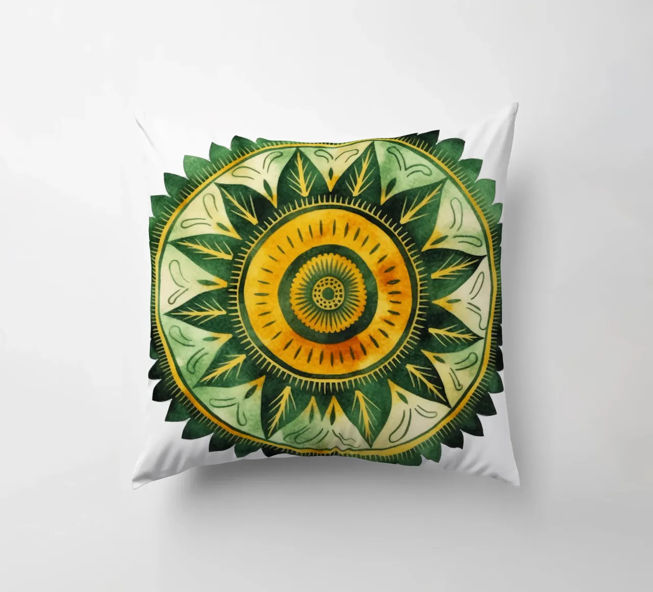 Mandala verde cuscino da Spiritual Touch