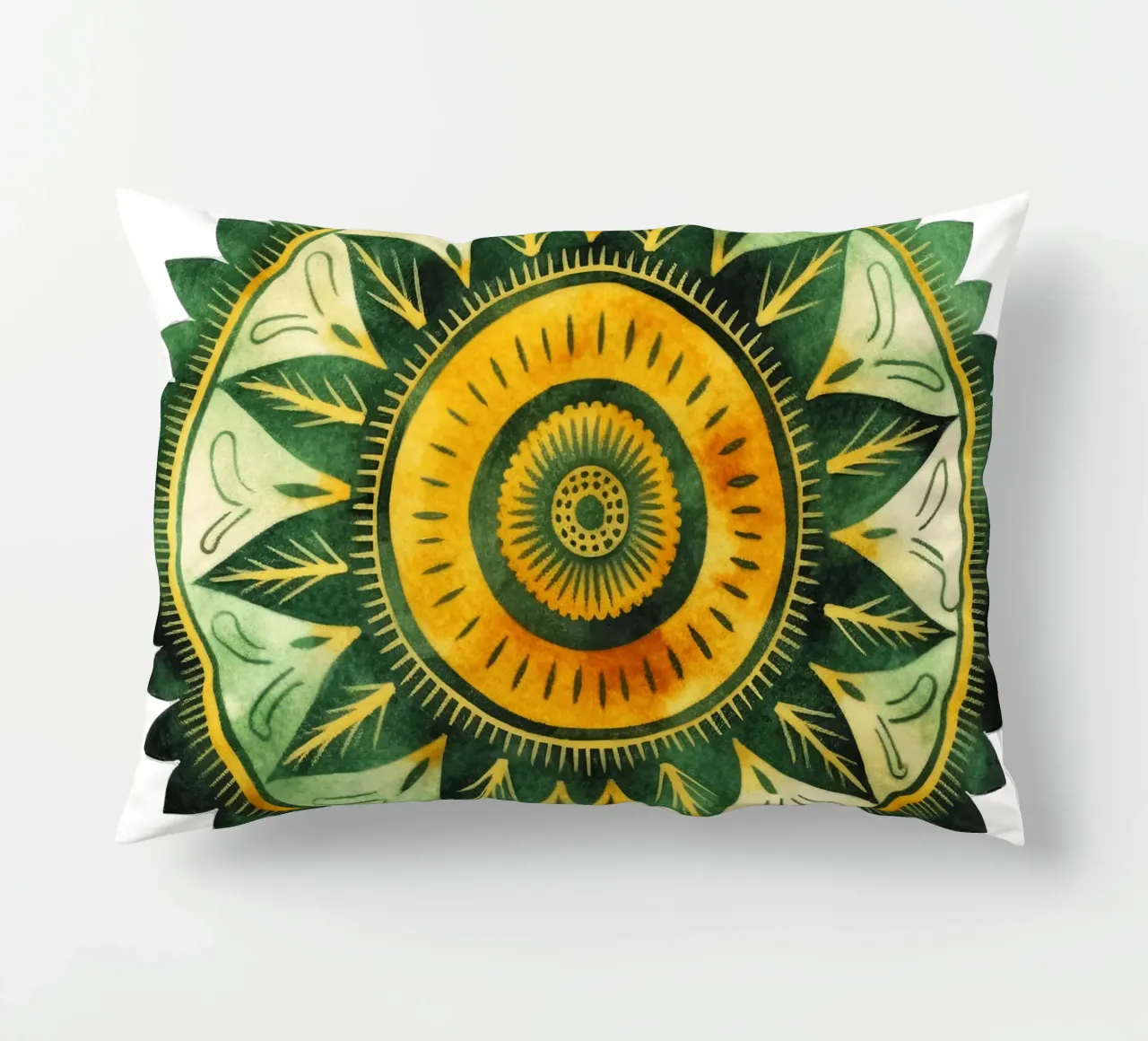 Mandala verde cuscino da Spiritual Touch