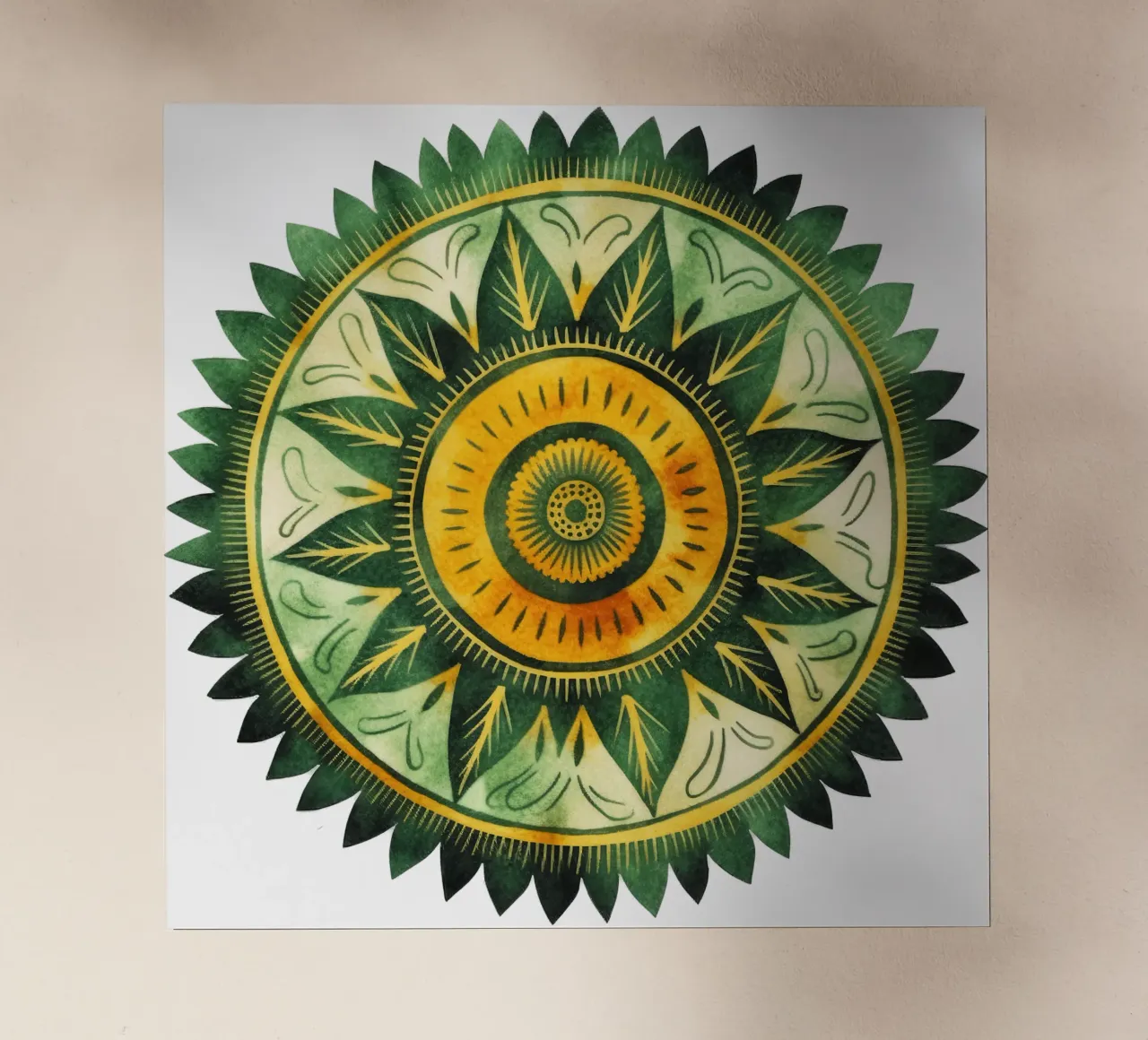 Mandala verde pellicola backlit da Spiritual Touch