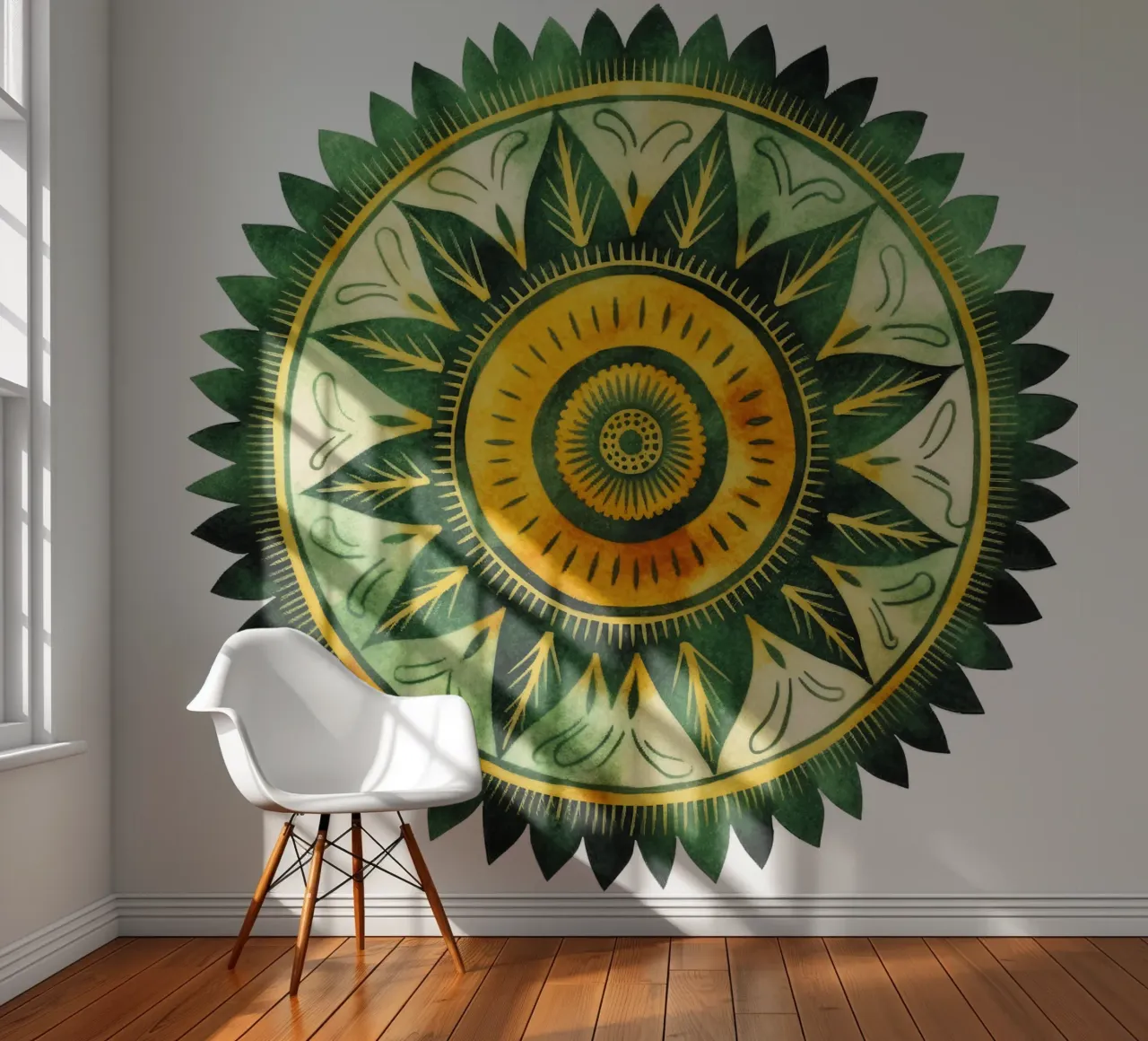 Green Mandala photo wallpaper by Spiritual Touch