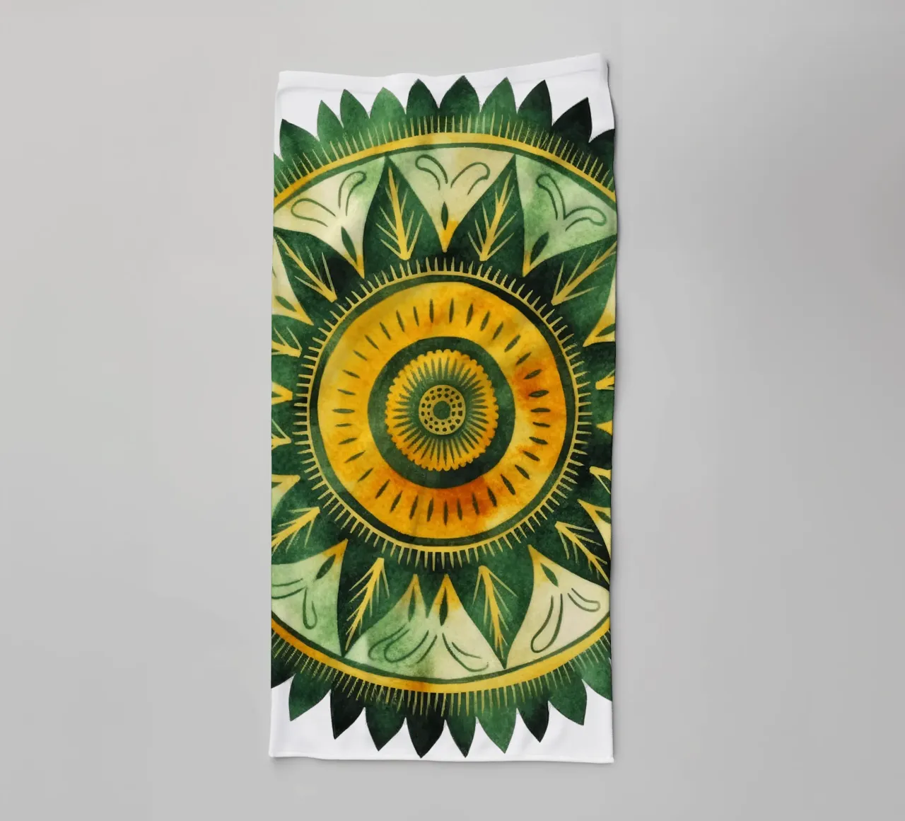 Mandala verde asciugamano da bagno da Spiritual Touch